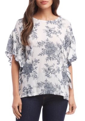 Calvin Klein Short Sleeve Textured Solid Top | belk