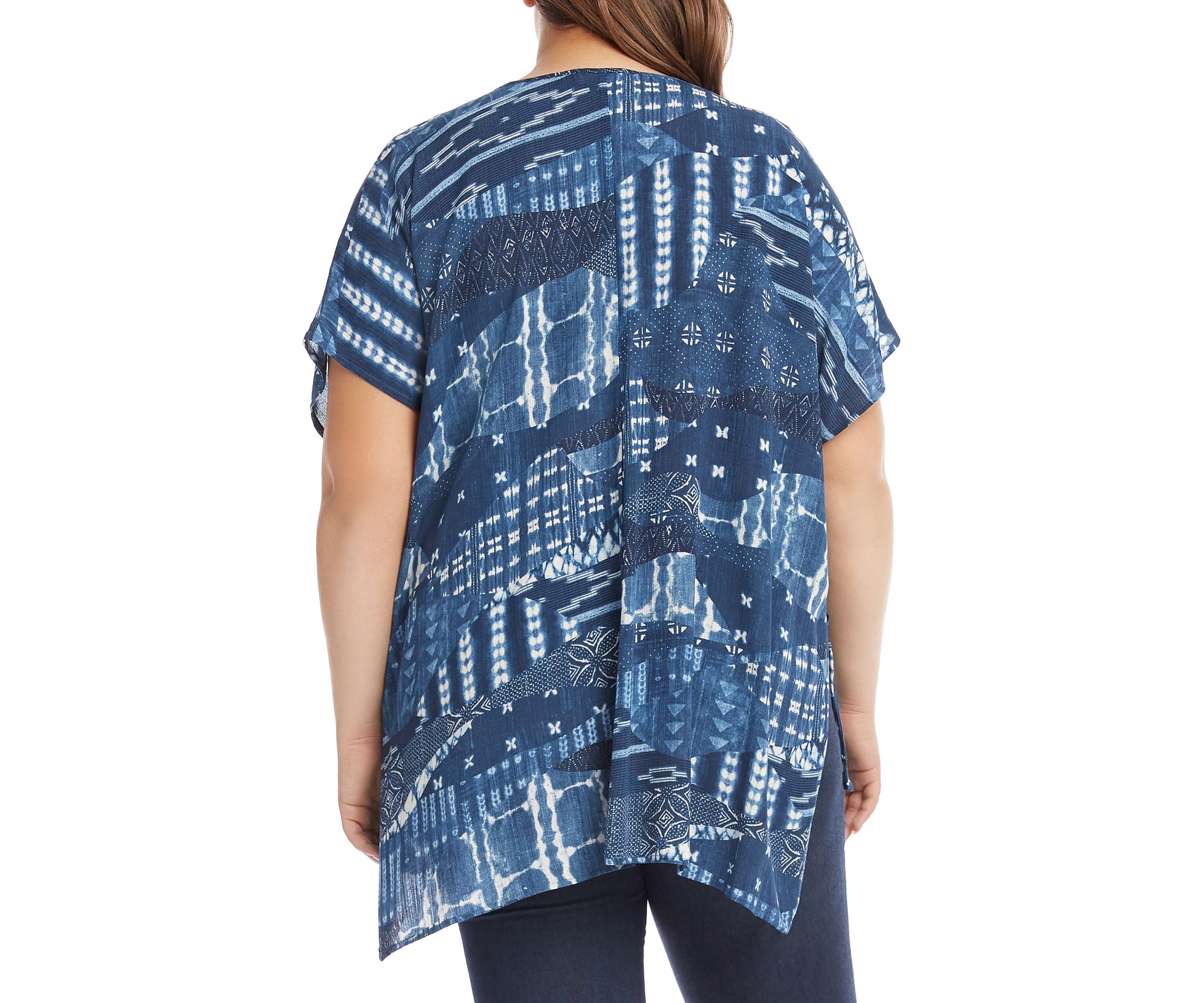 Plus Size High Low Short Sleeve Tunic 