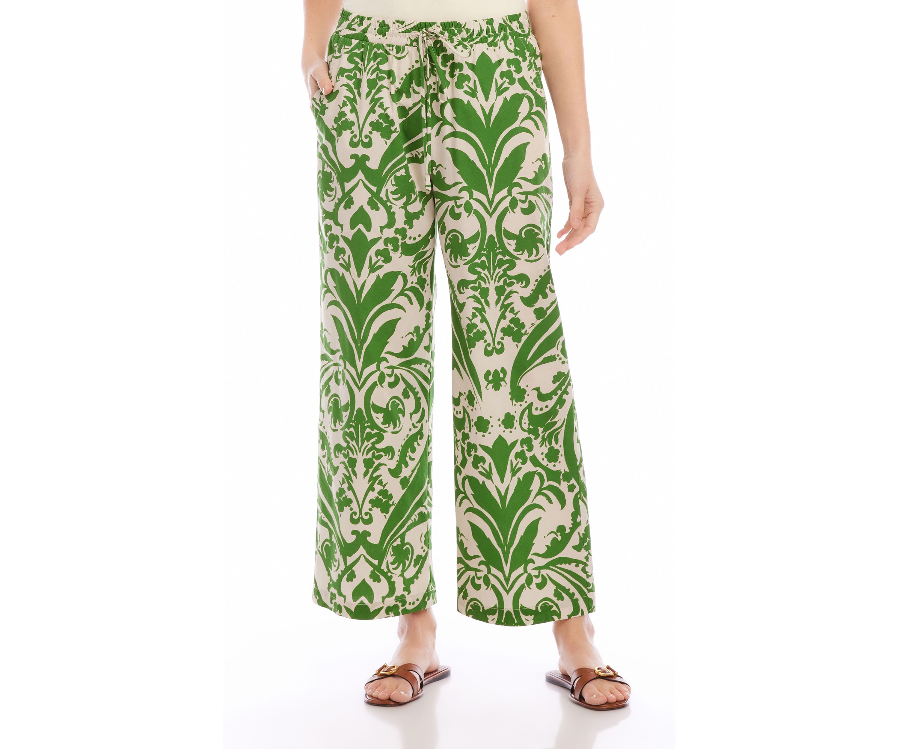 Womens Printed Drawstring Pants