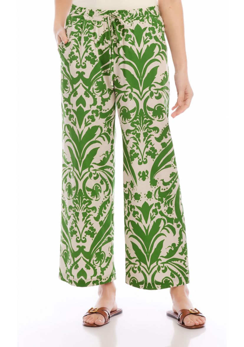 Womens Printed Drawstring Pants