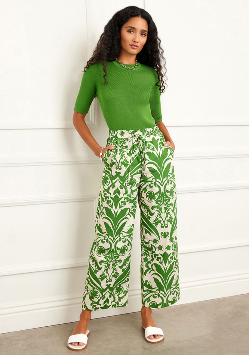 Womens Printed Drawstring Pants