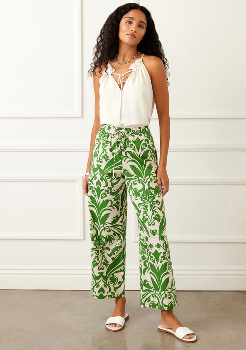 Womens Printed Drawstring Pants