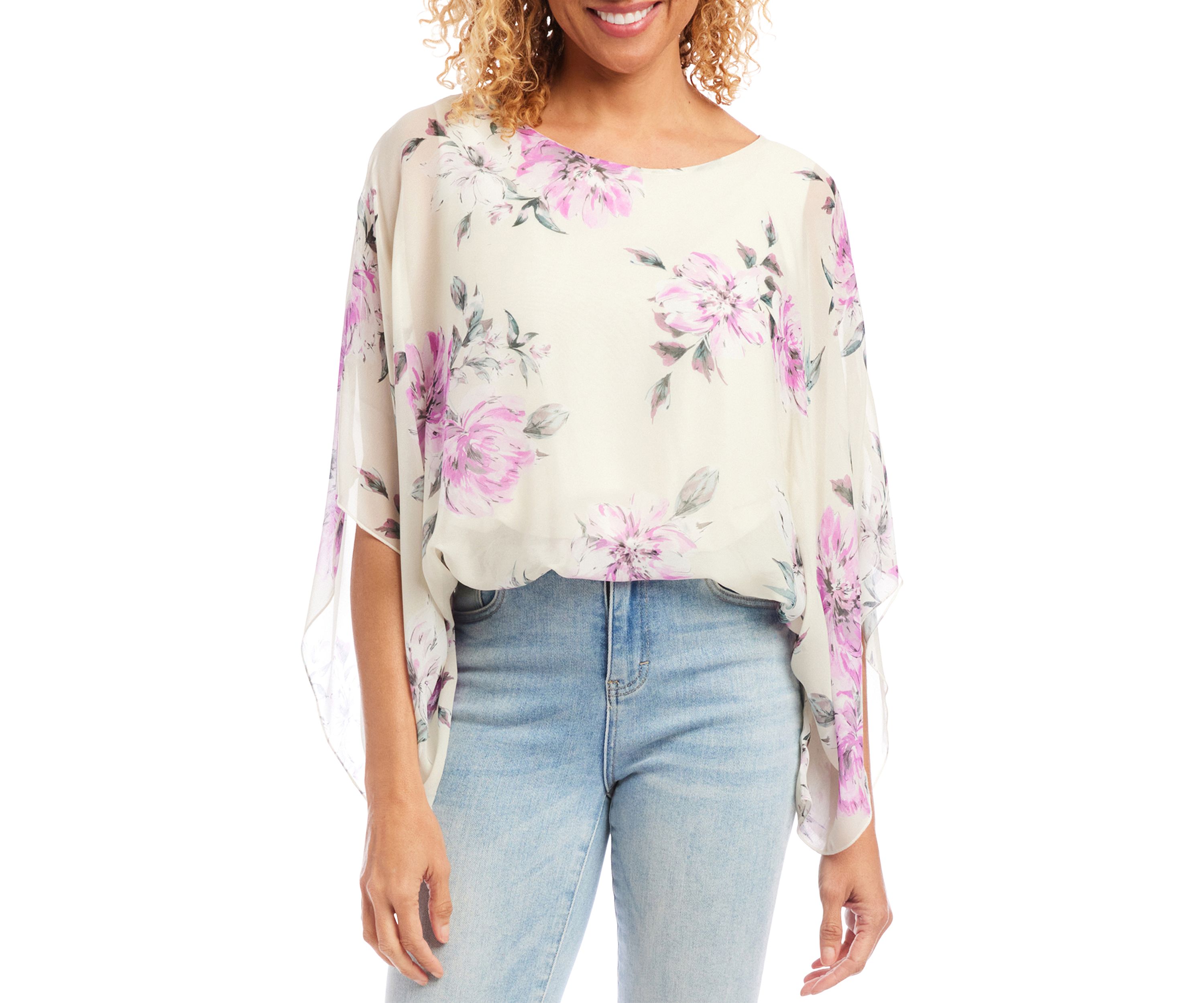 Womens Blouson Scarf Top