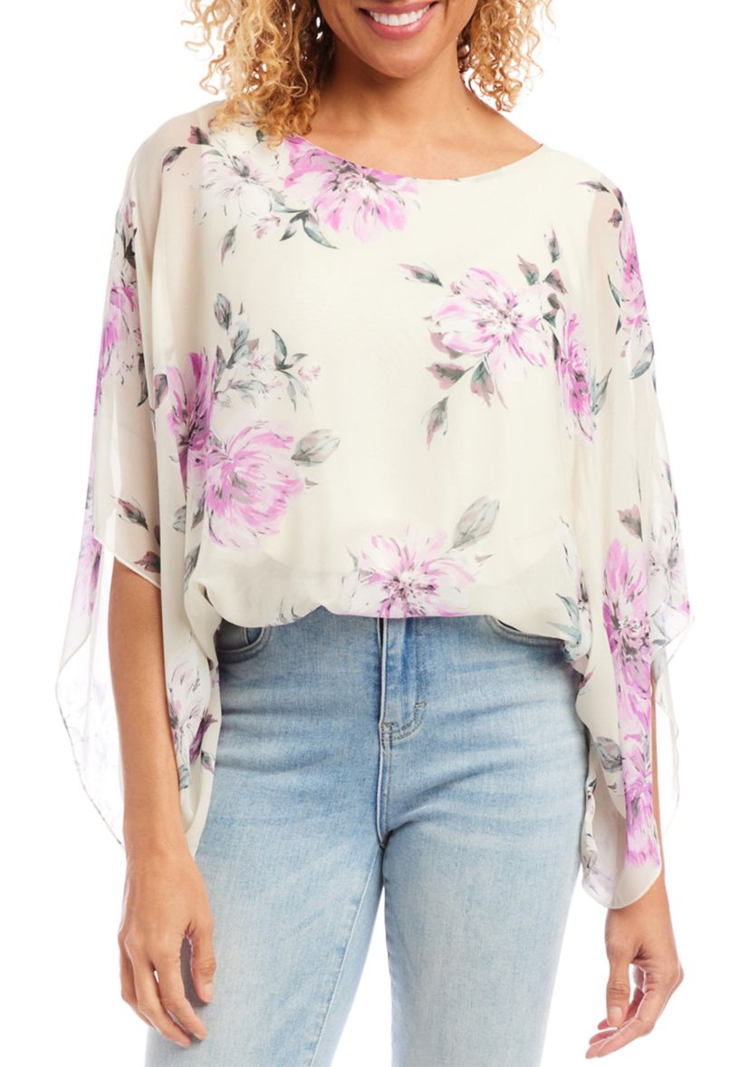 Womens Blouson Scarf Top