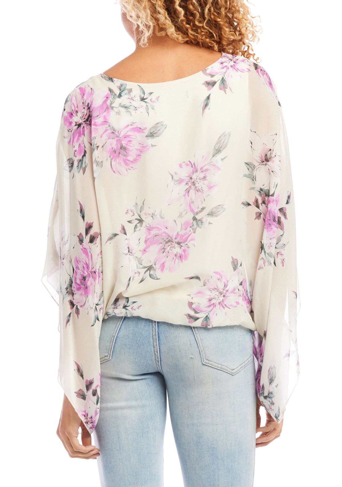 Womens Blouson Scarf Top