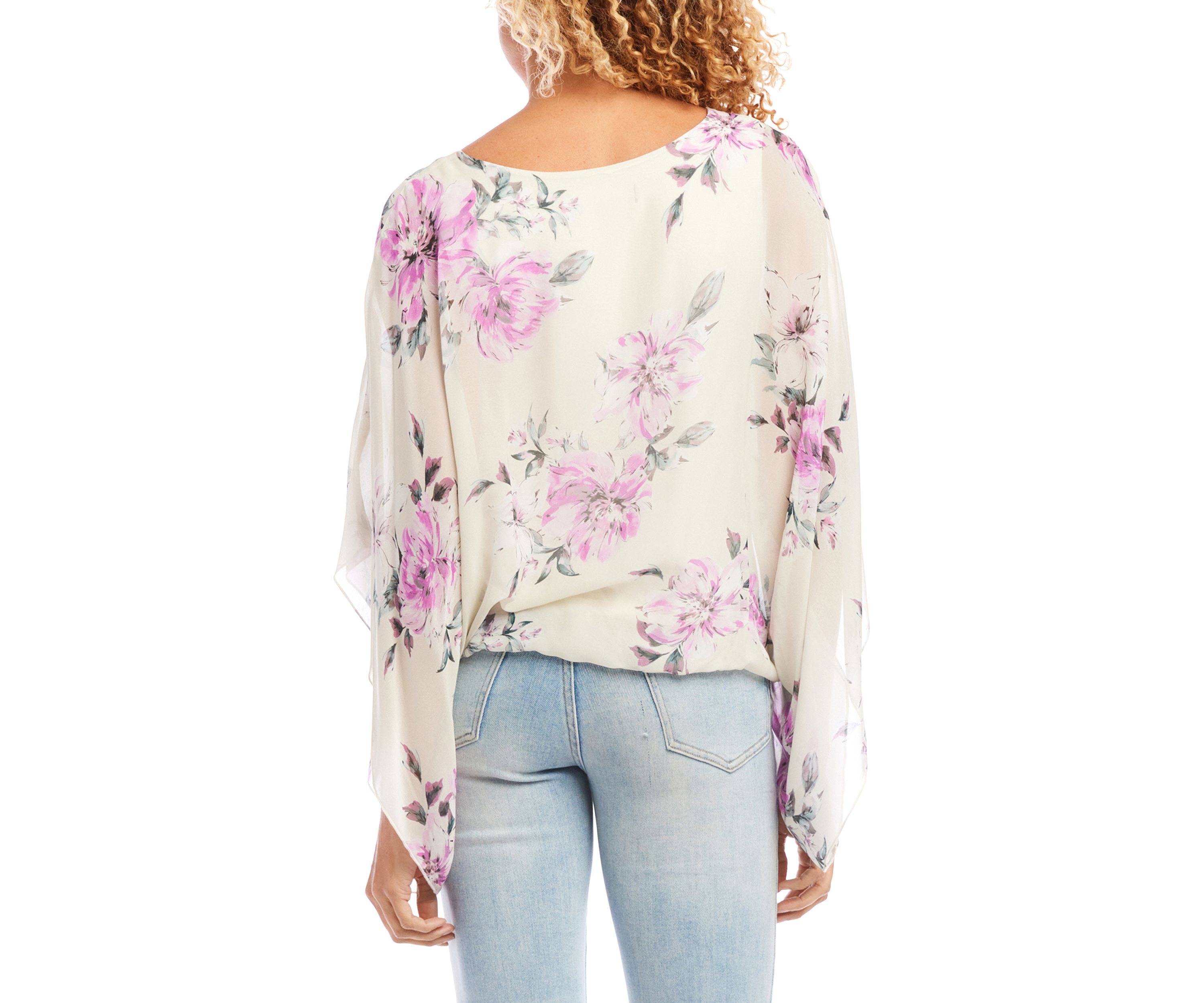 Womens Blouson Scarf Top