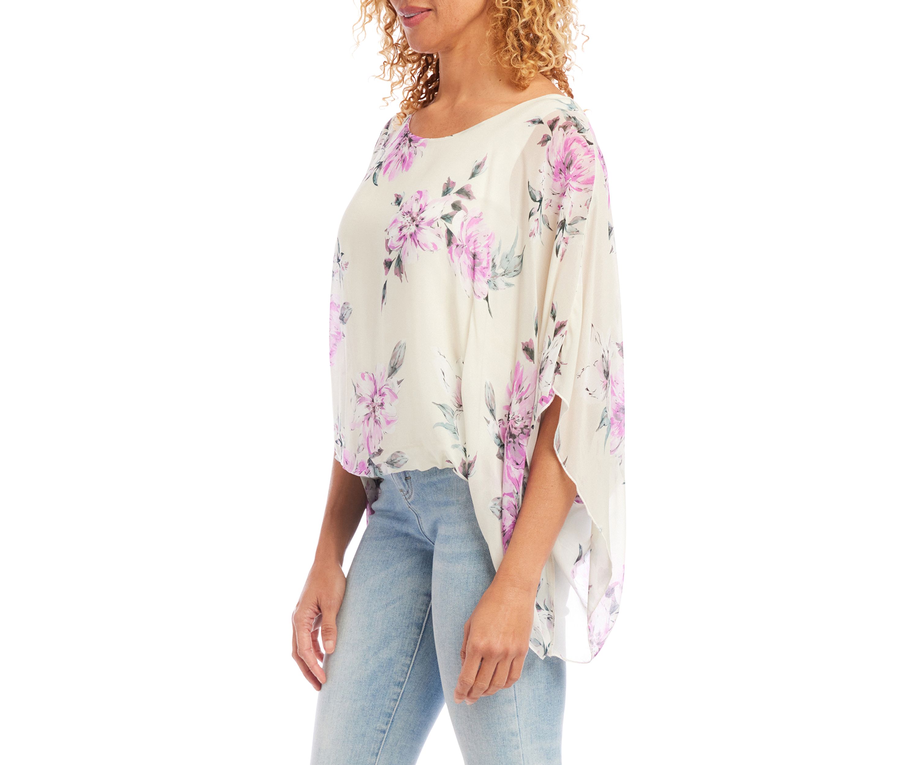 Womens Blouson Scarf Top