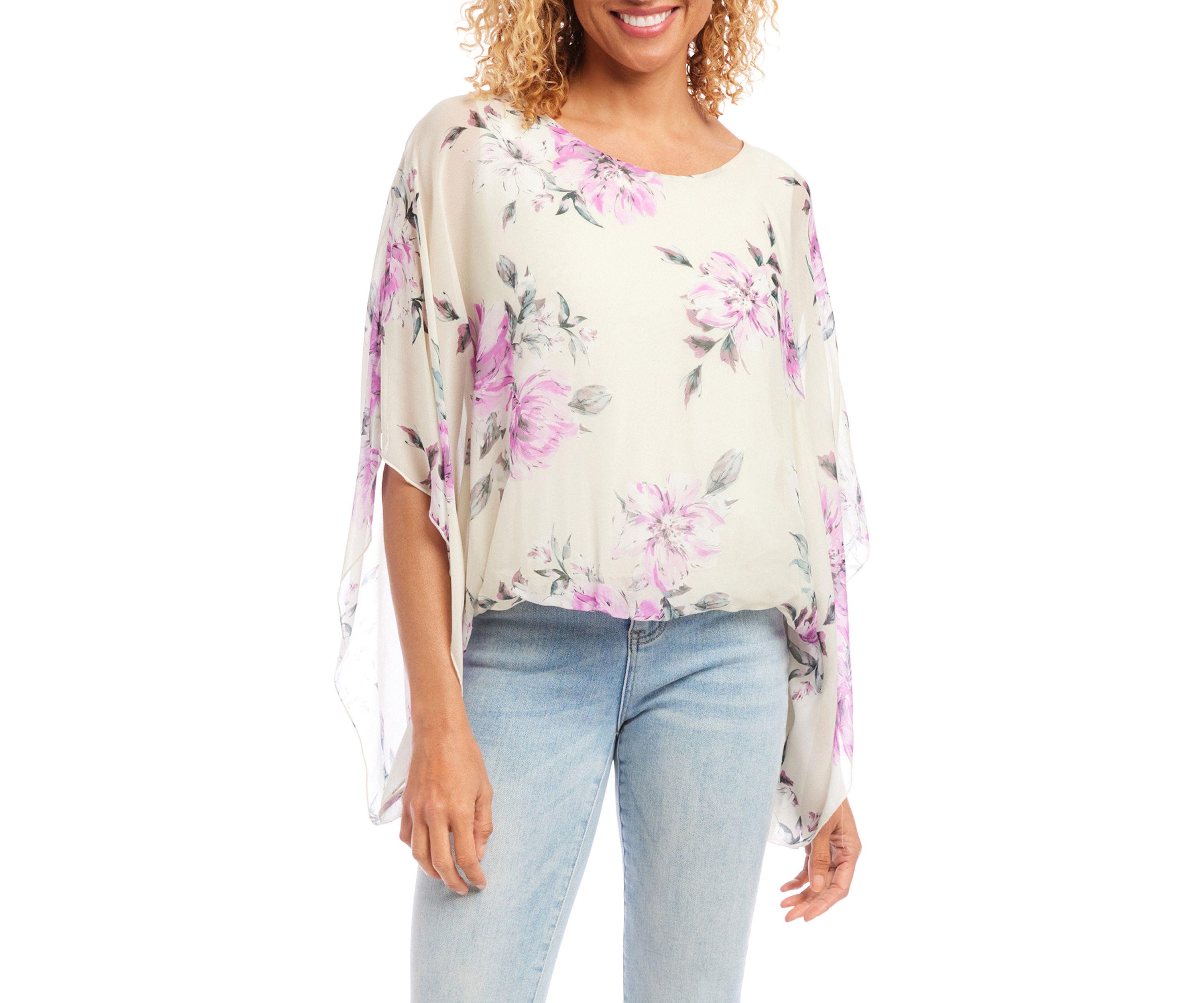 Womens Blouson Scarf Top