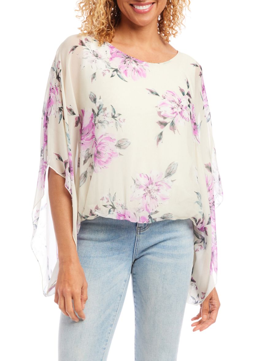 Womens Blouson Scarf Top