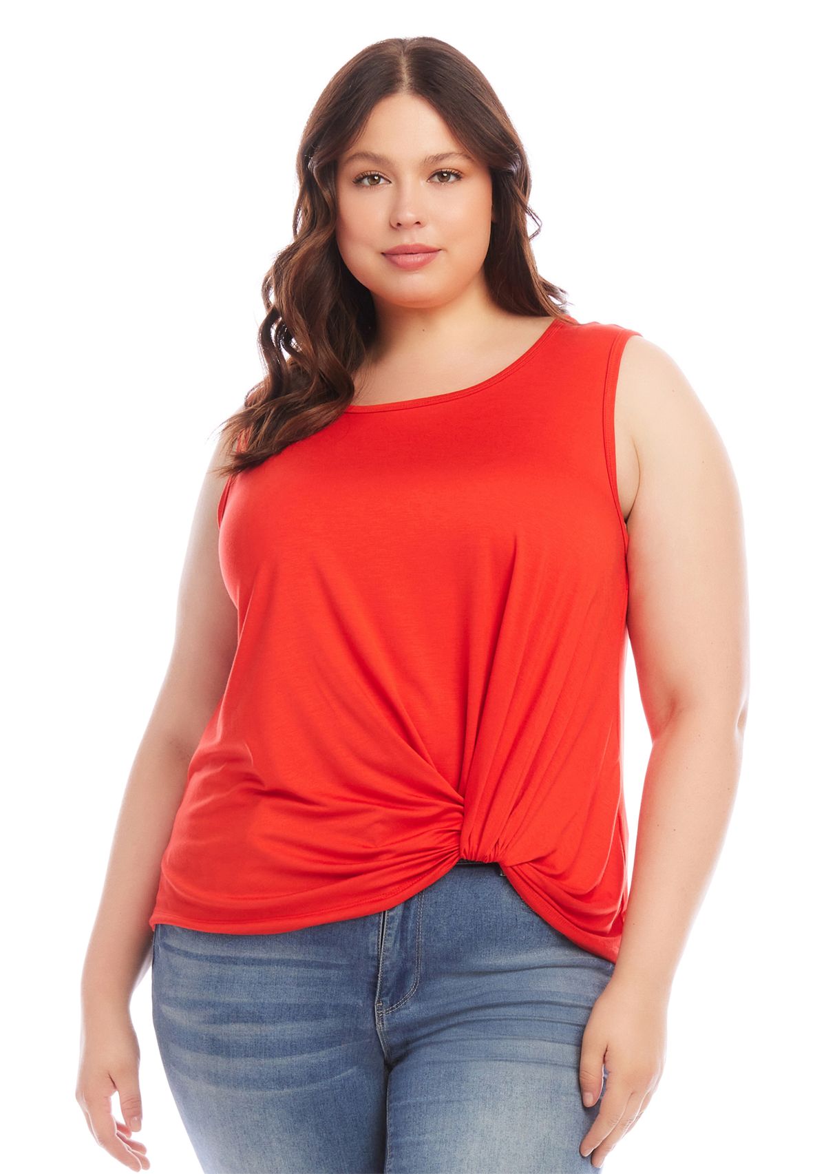 Plus Size Sleeveless Pick Up Top