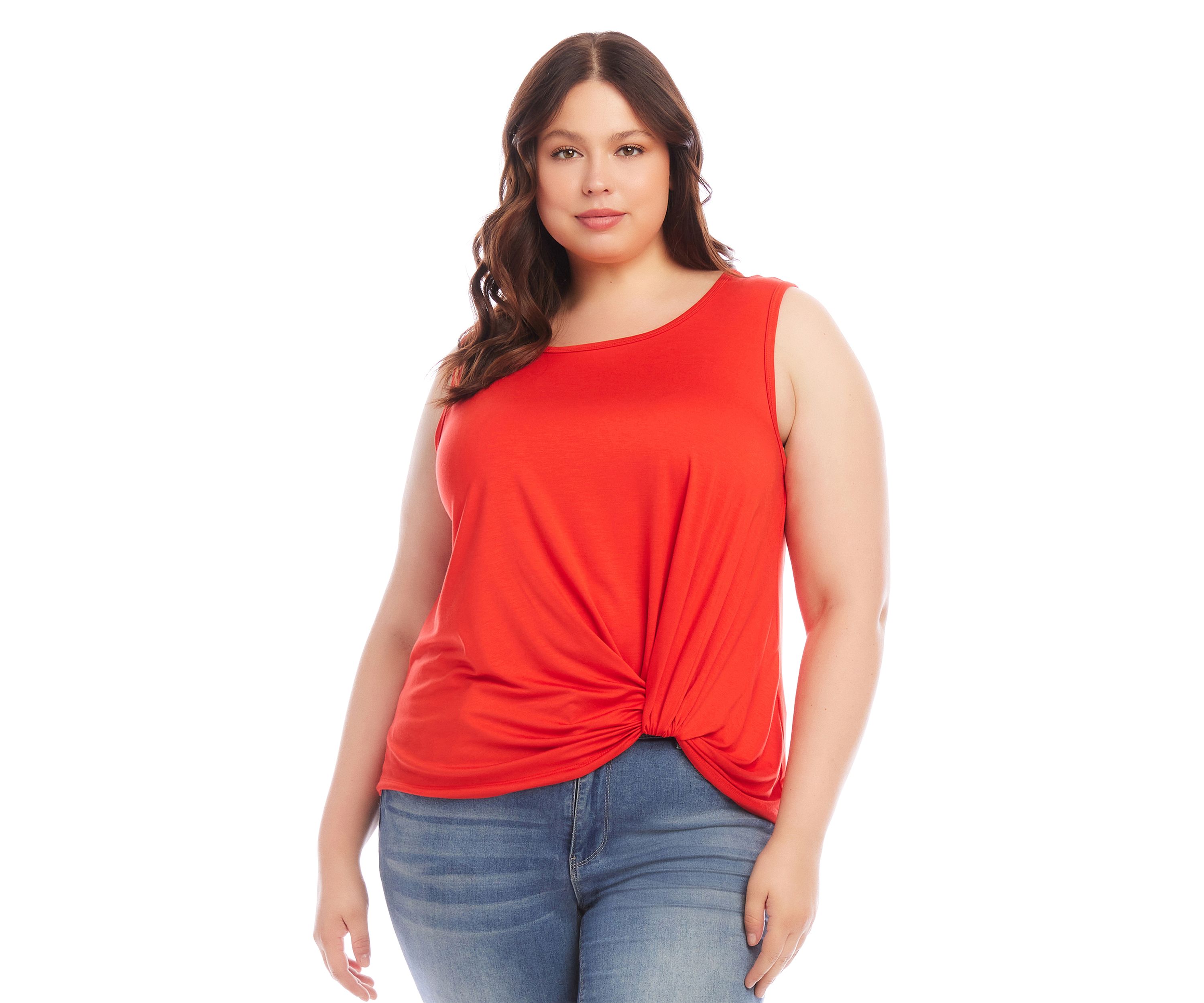Plus Size Sleeveless Pick Up Top