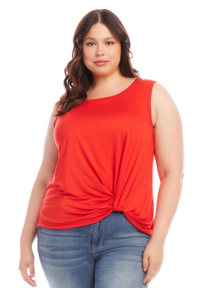 Plus Size Sleeveless Pick Up Top