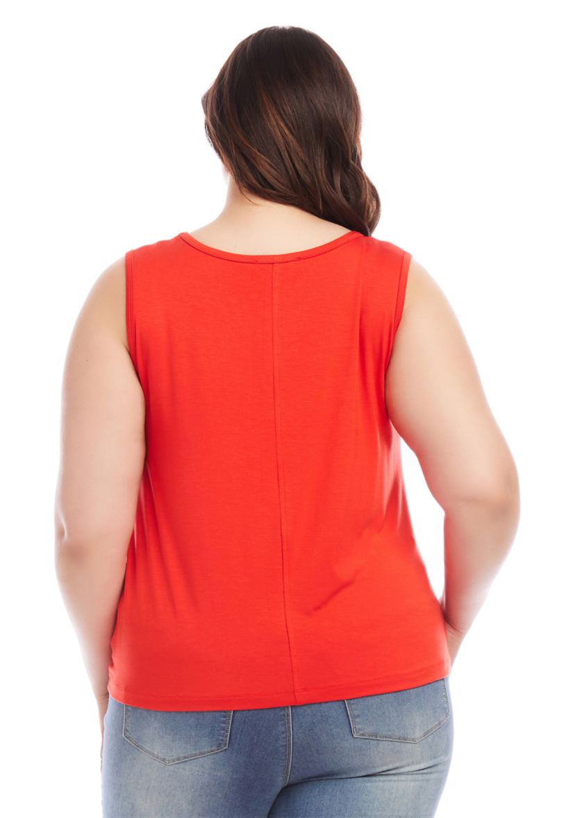 Plus Size Sleeveless Pick Up Top