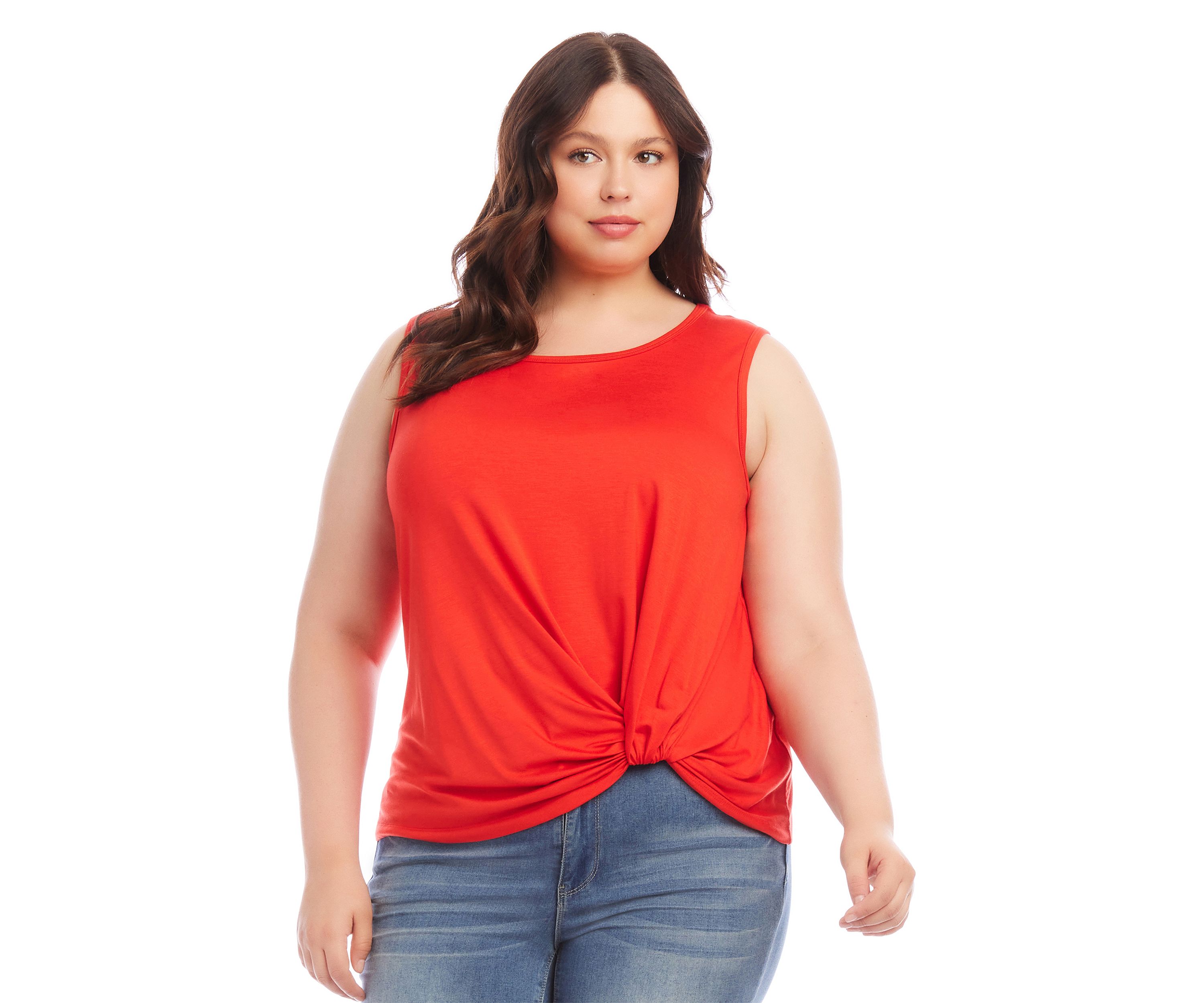 Plus Size Sleeveless Pick Up Top