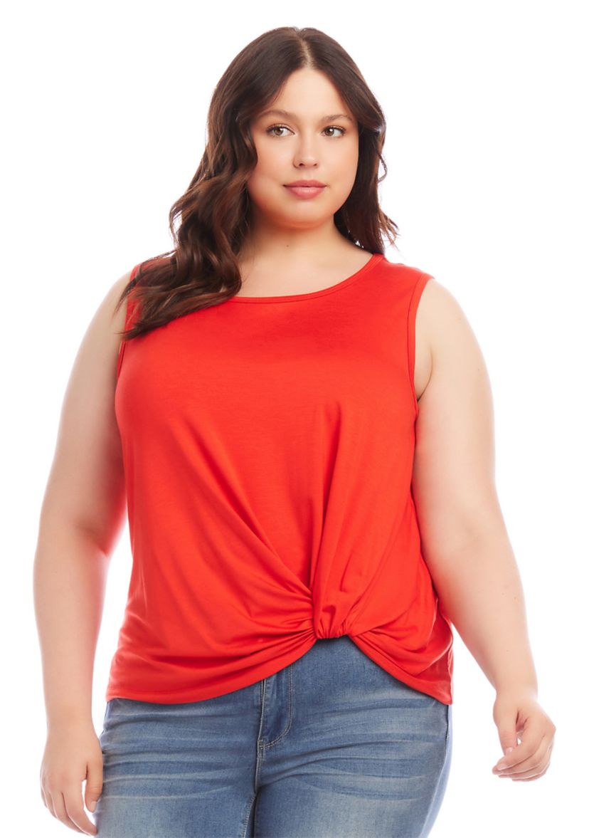 Plus Size Sleeveless Pick Up Top