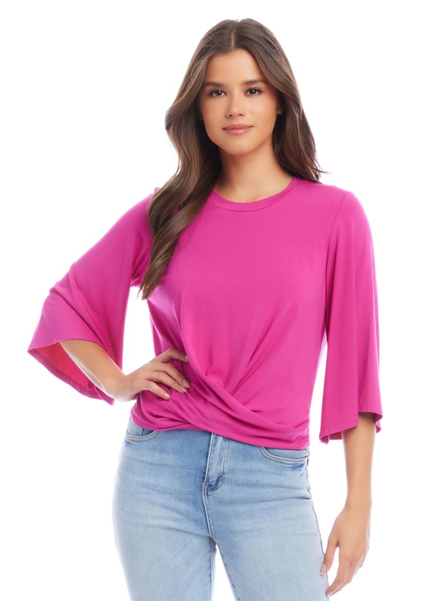 Petite Drape Front Top