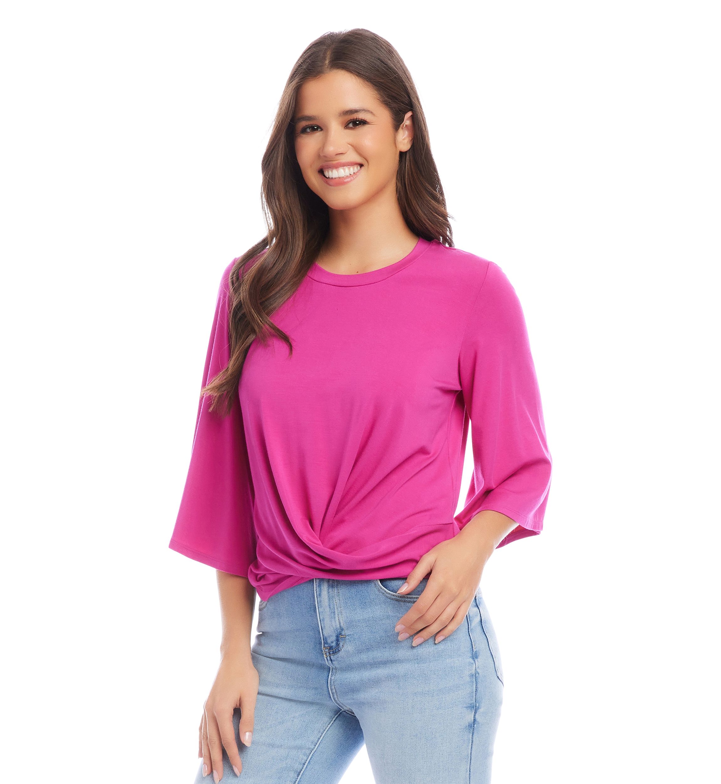 Petite Drape Front Top