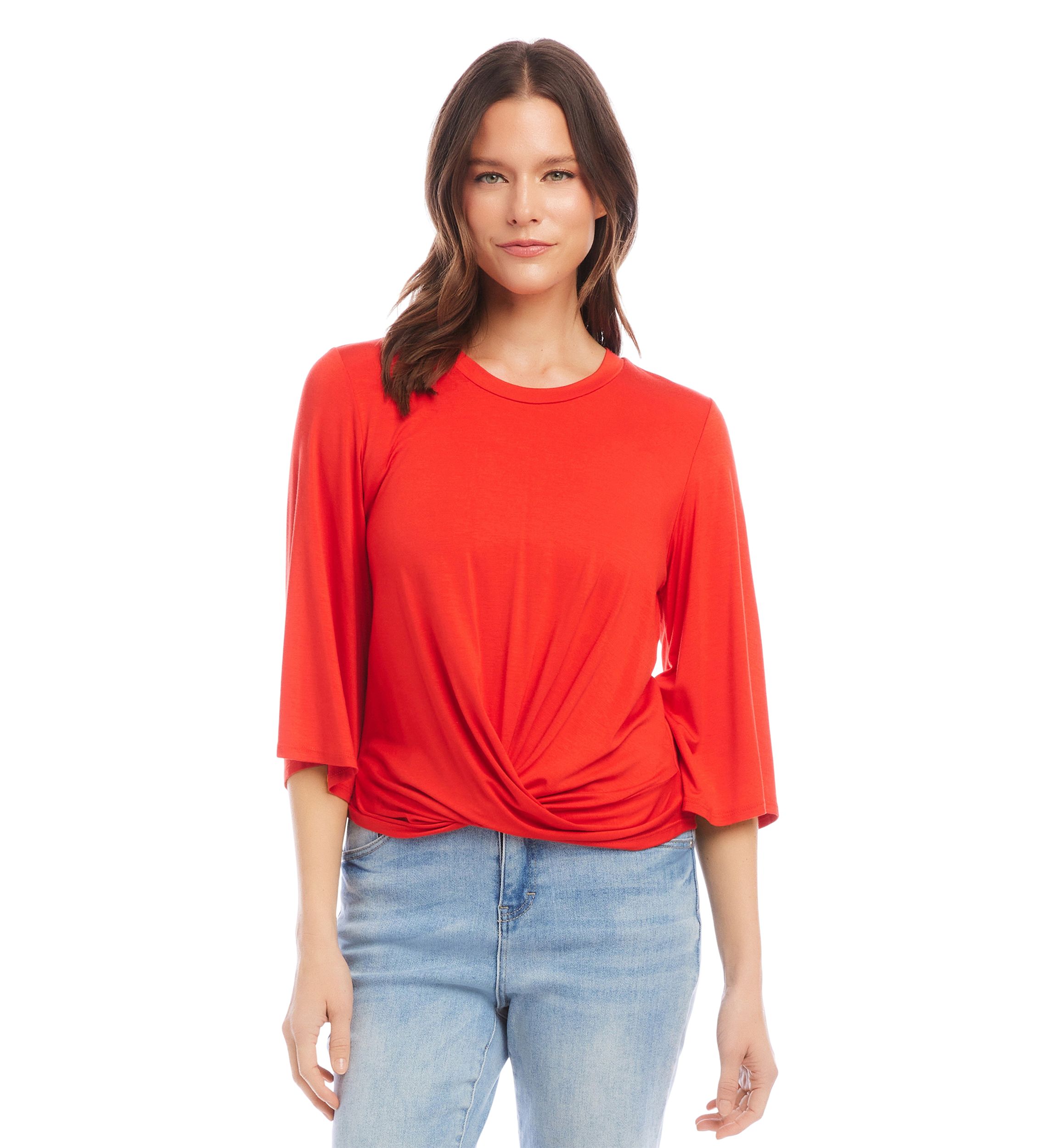Womens Drape Front Top