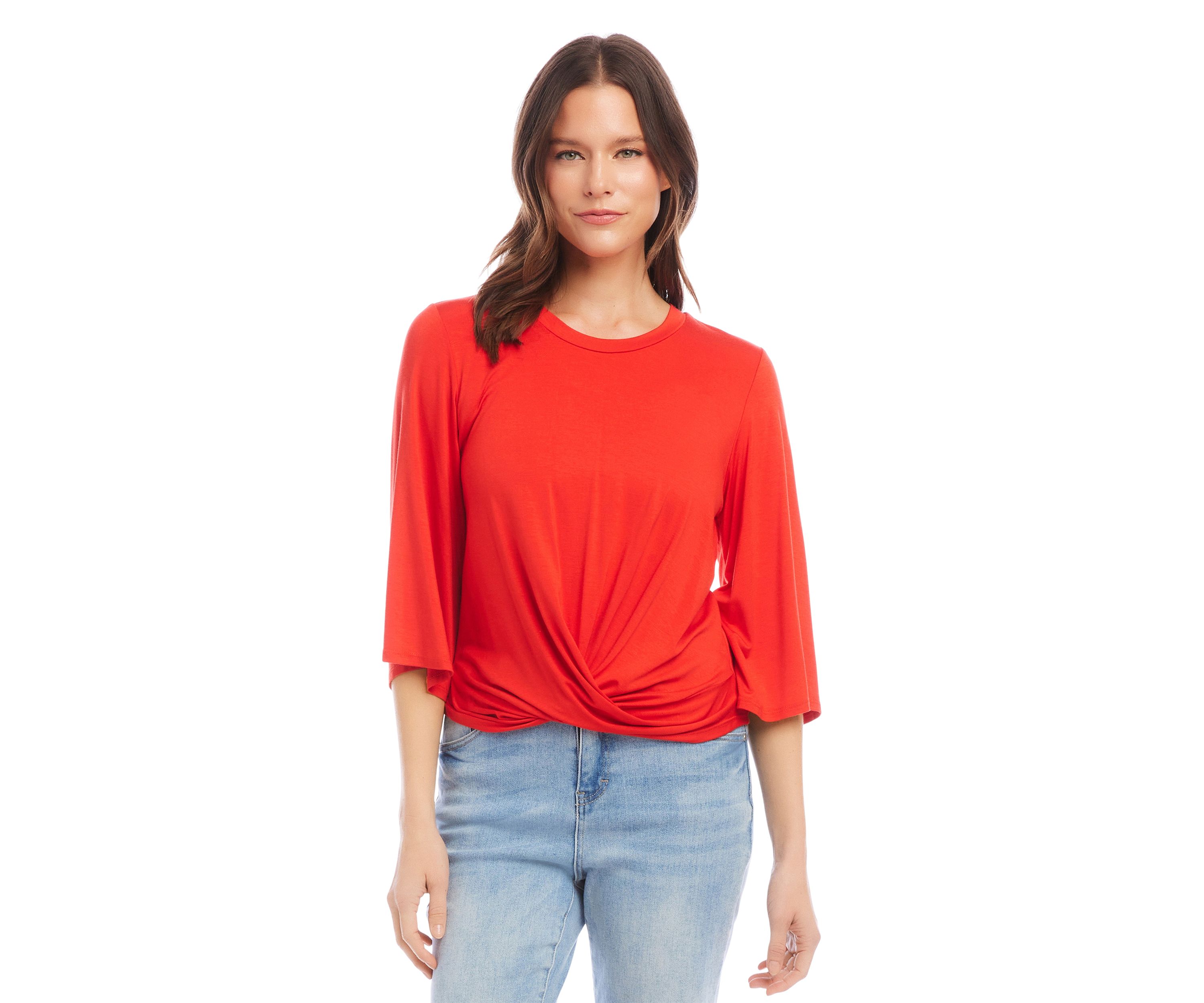 Womens Drape Front Top