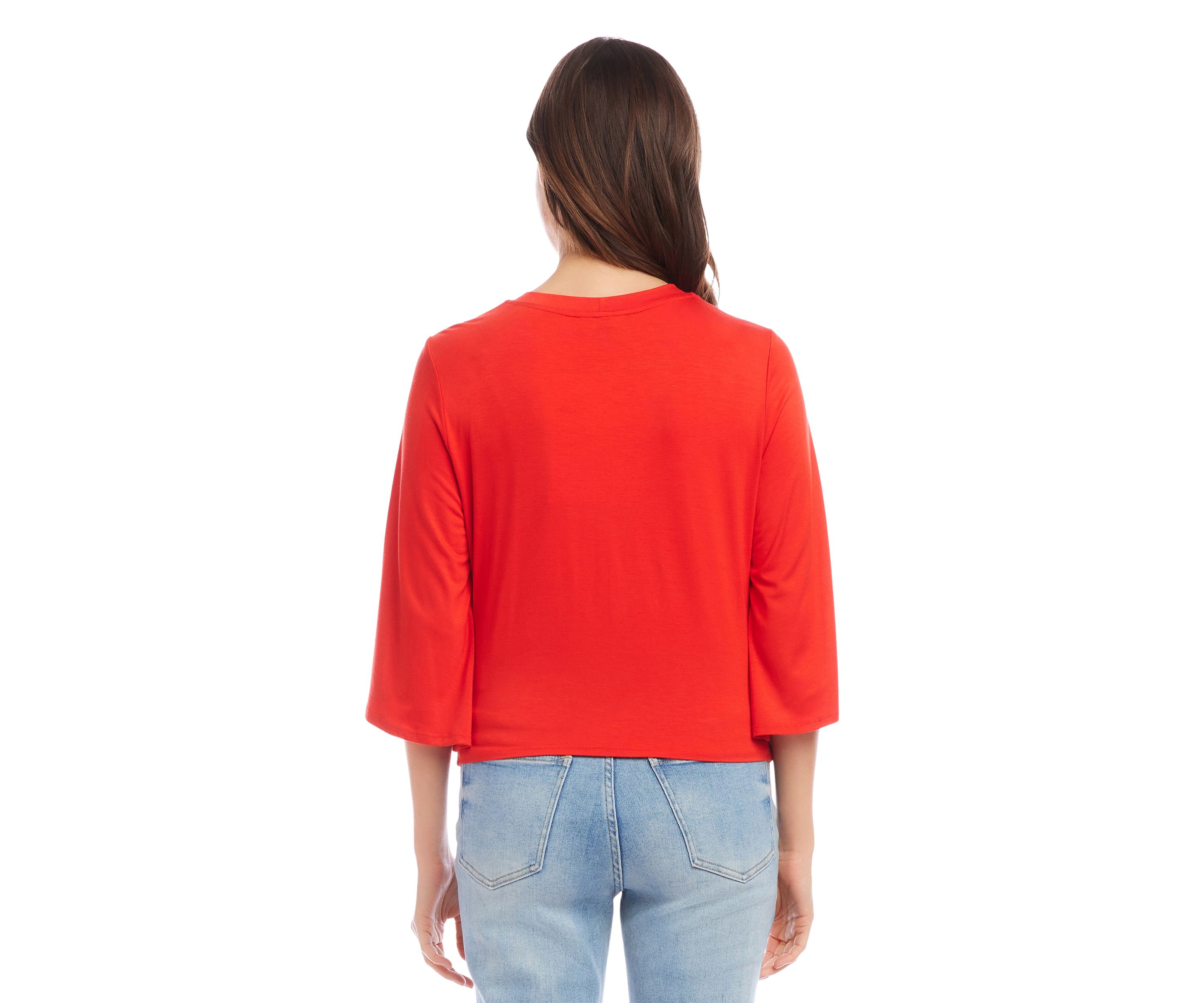 Womens Drape Front Top