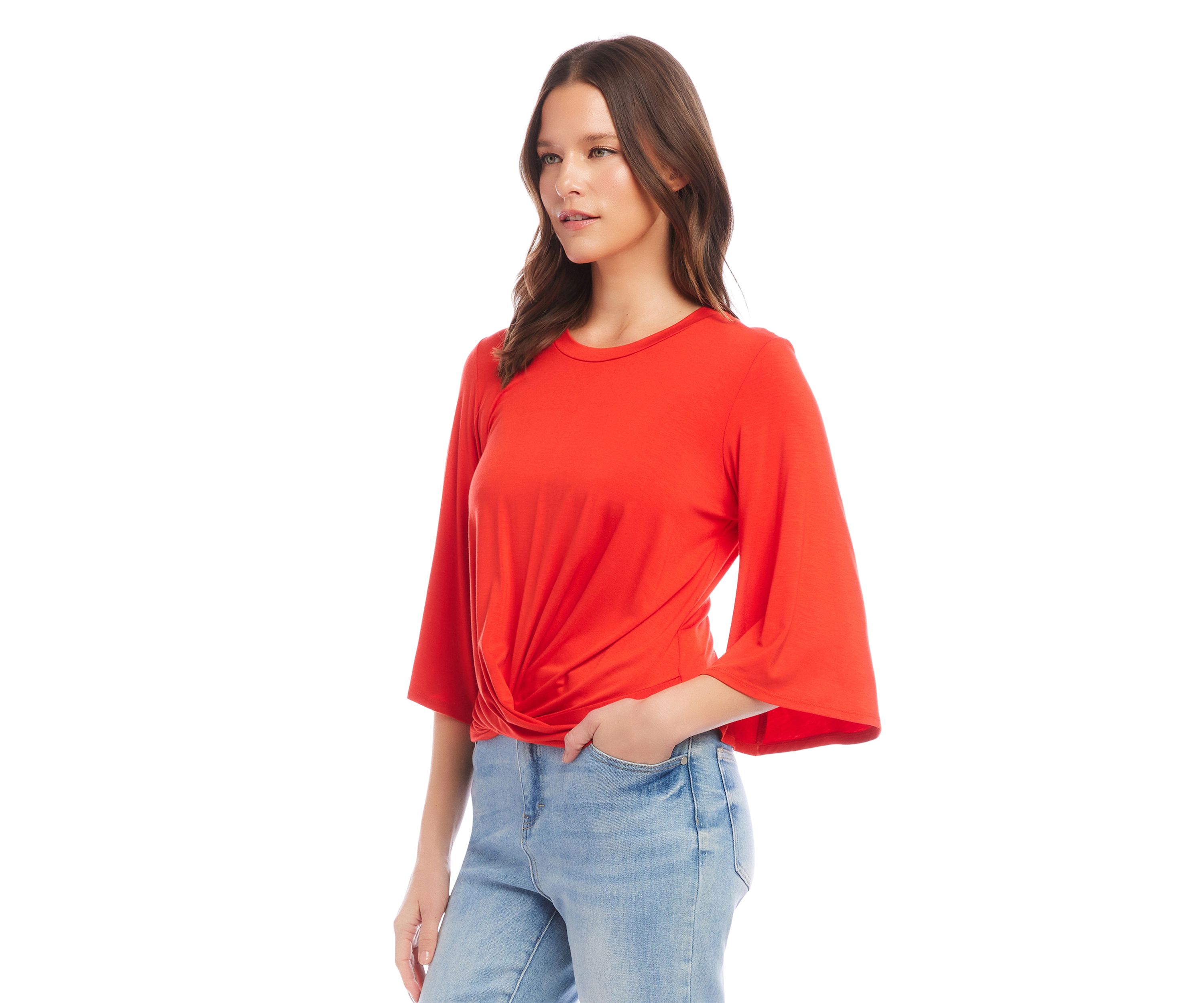 Womens Drape Front Top