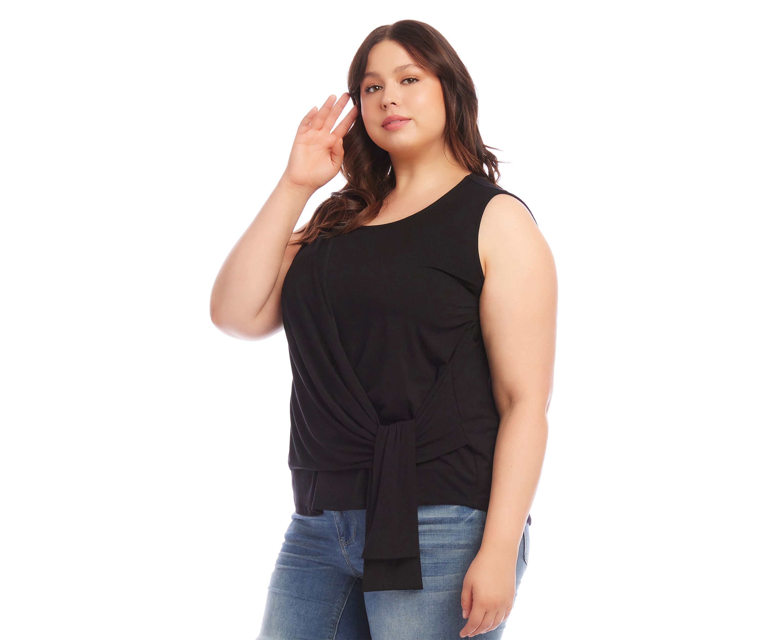 Plus Size Side Drape Top