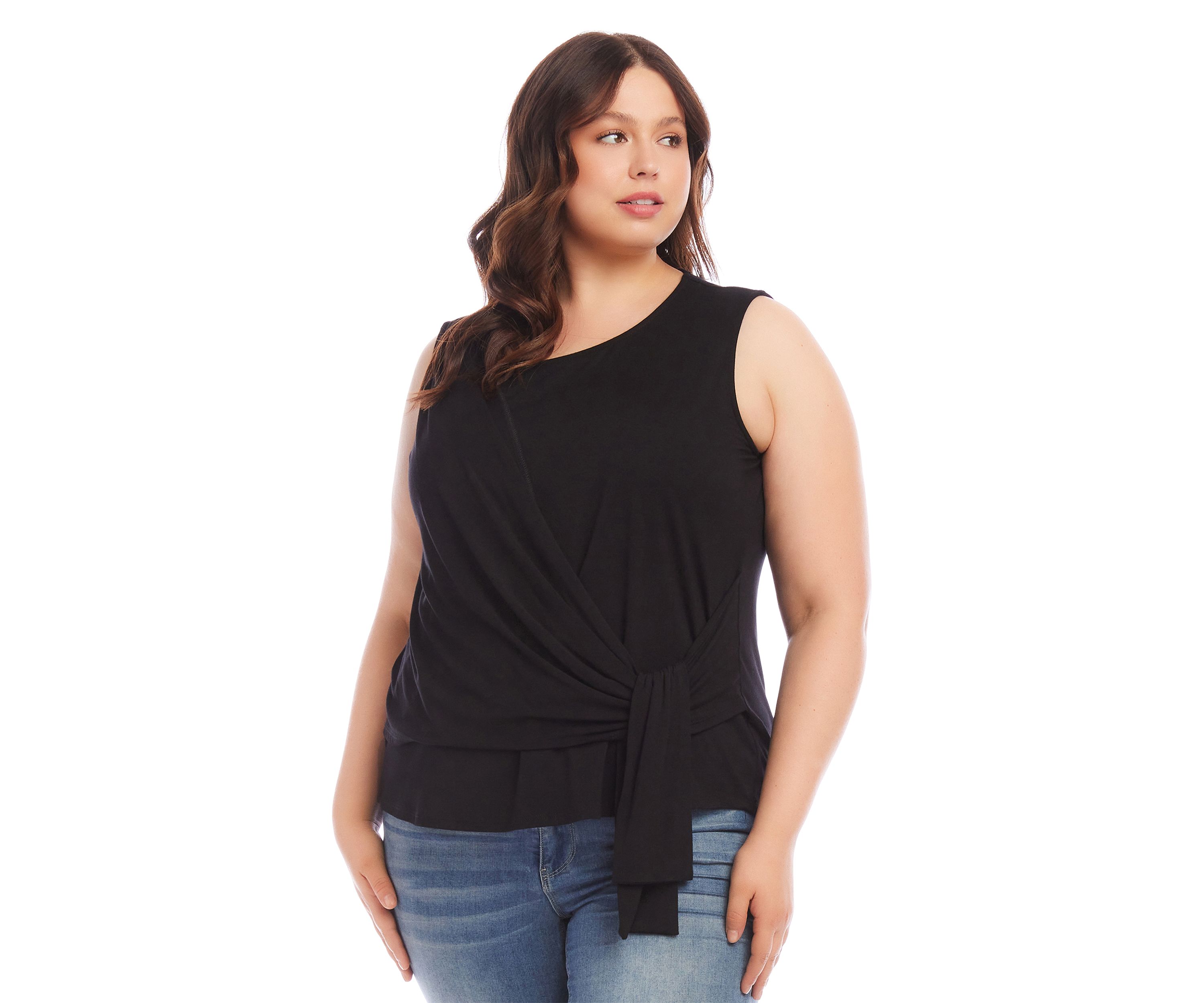 Plus Size Side Drape Top