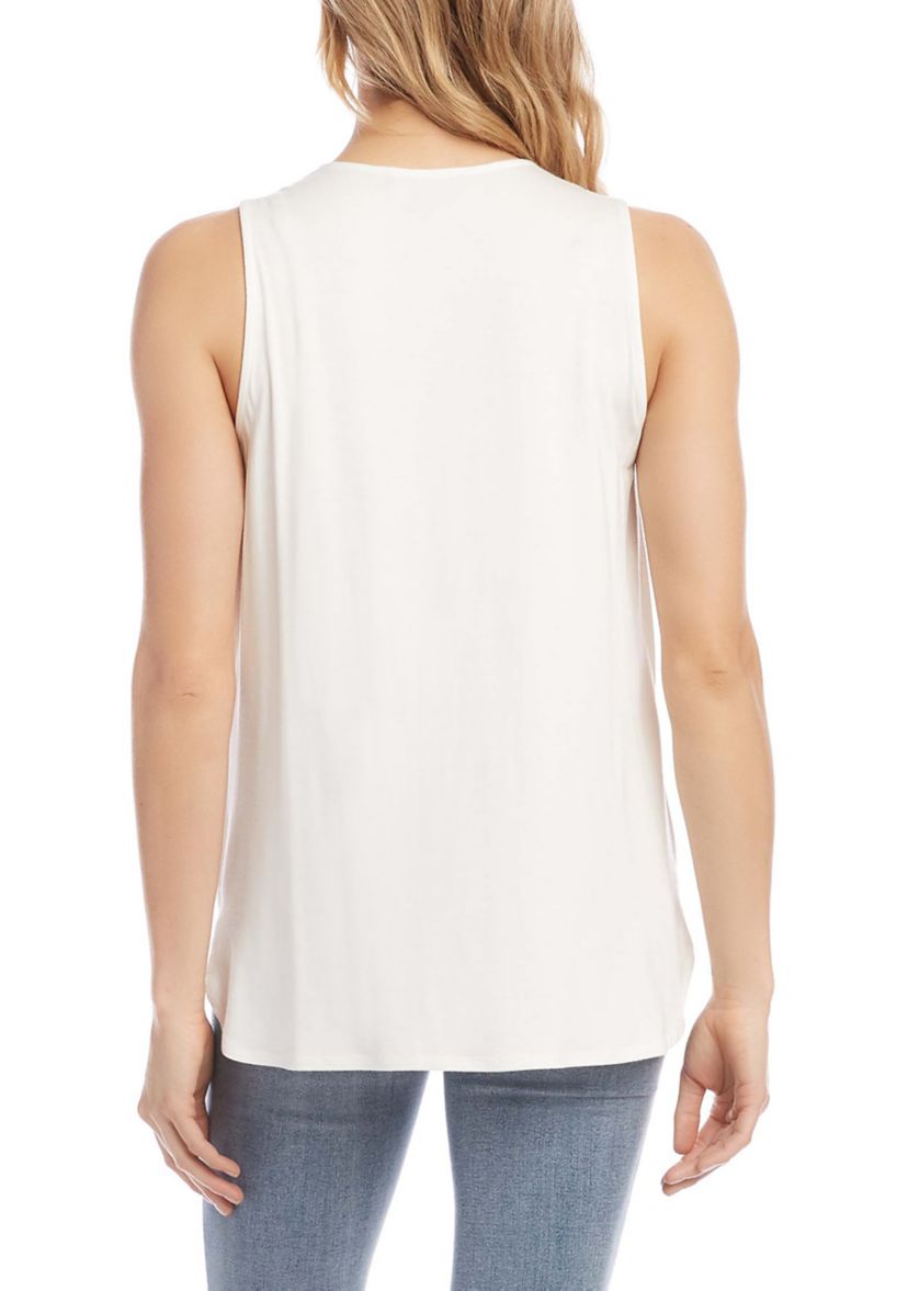 Womens Layered Drape Front Top