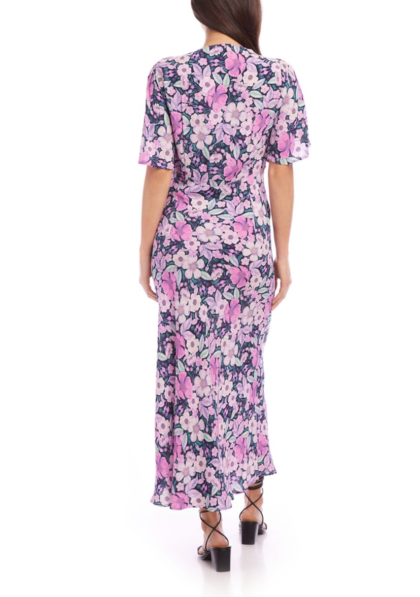Womens Flutter Sleeve Dress