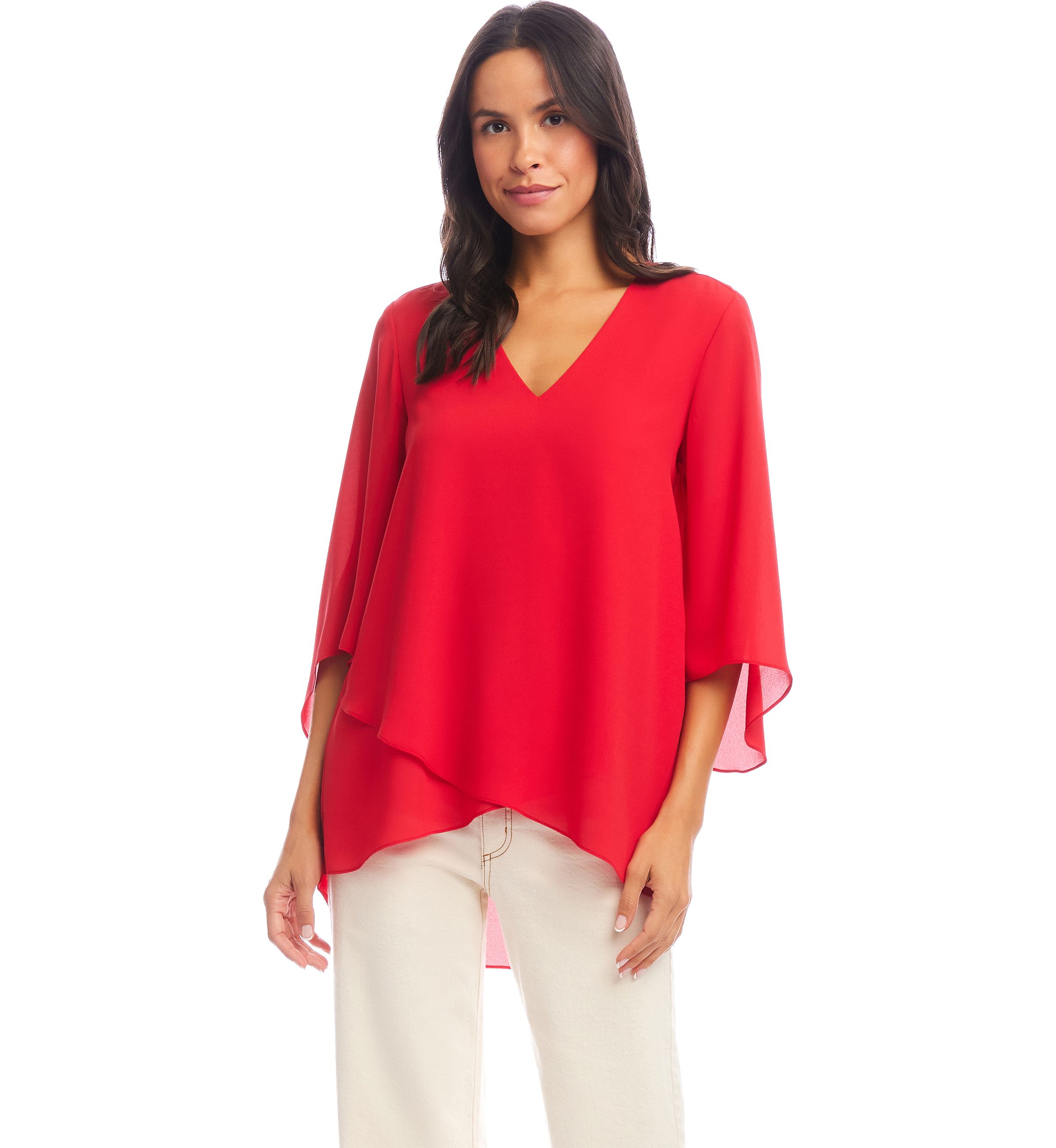 Womens Bracelet Sleeve Asymmetric Top