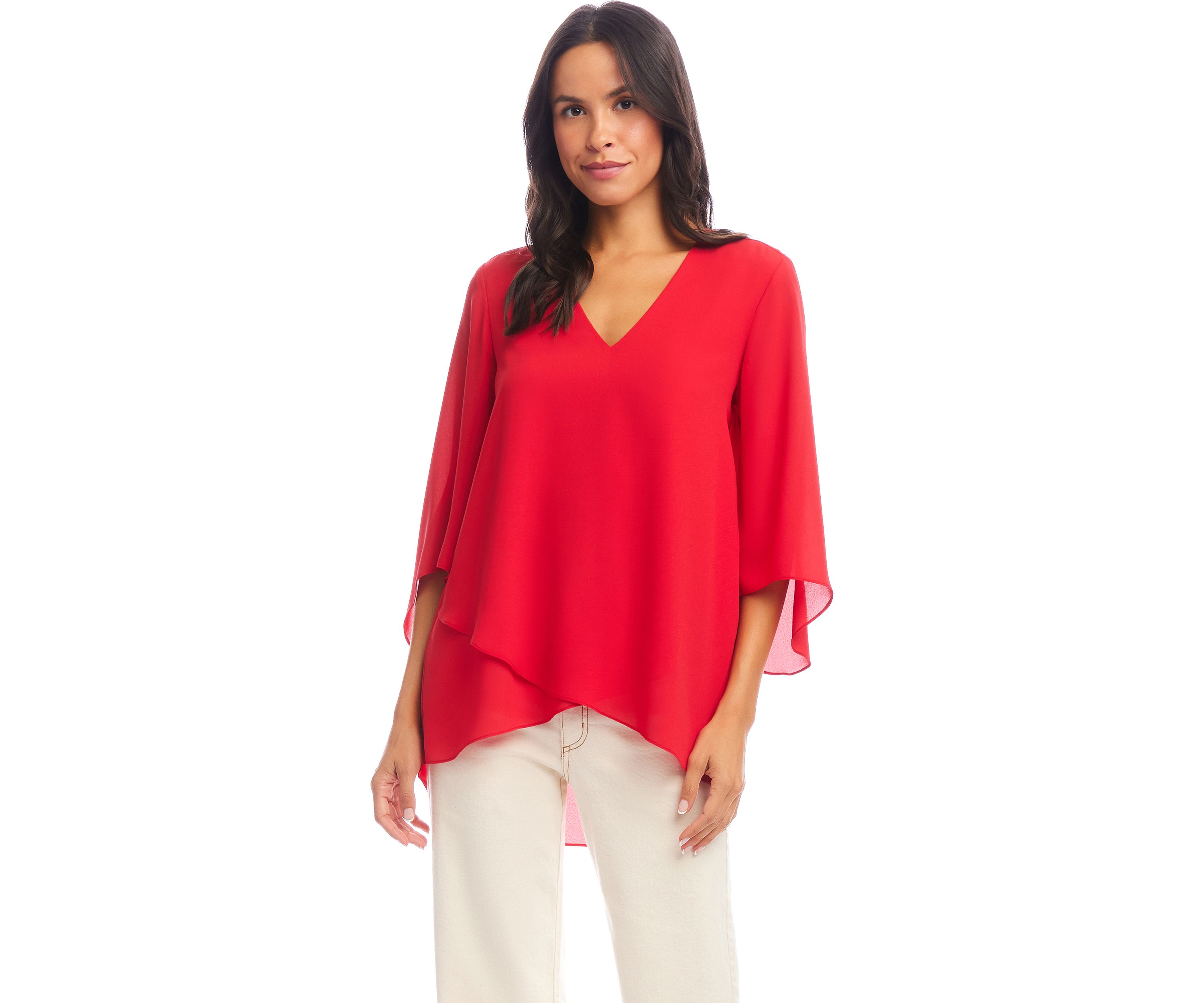 Womens Bracelet Sleeve Asymmetric Top
