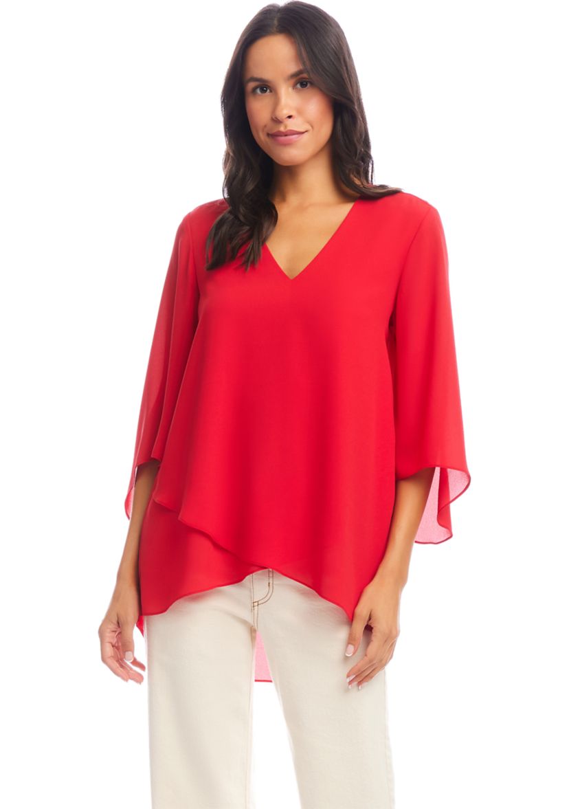 Womens Bracelet Sleeve Asymmetric Top