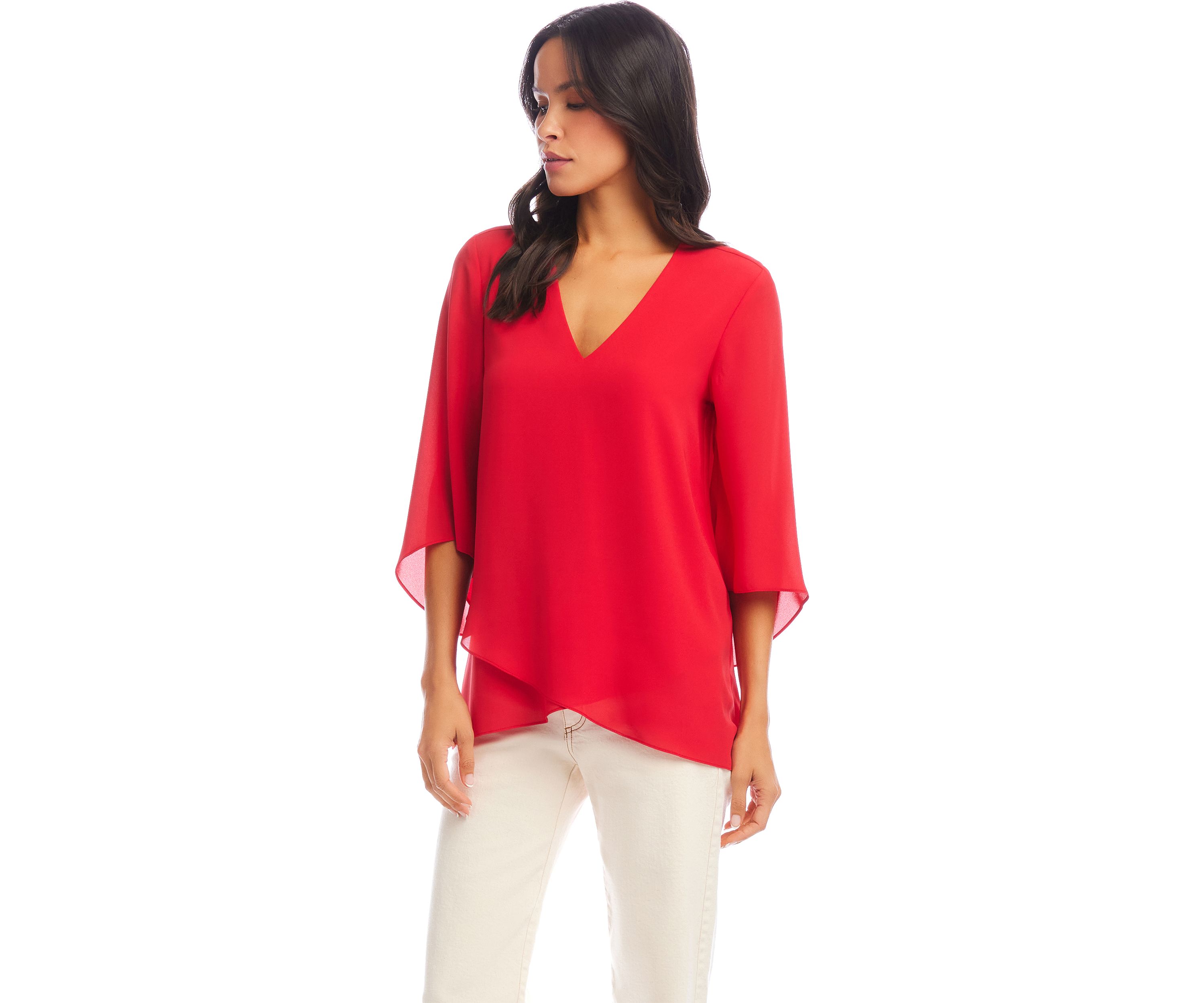 Womens Bracelet Sleeve Asymmetric Top
