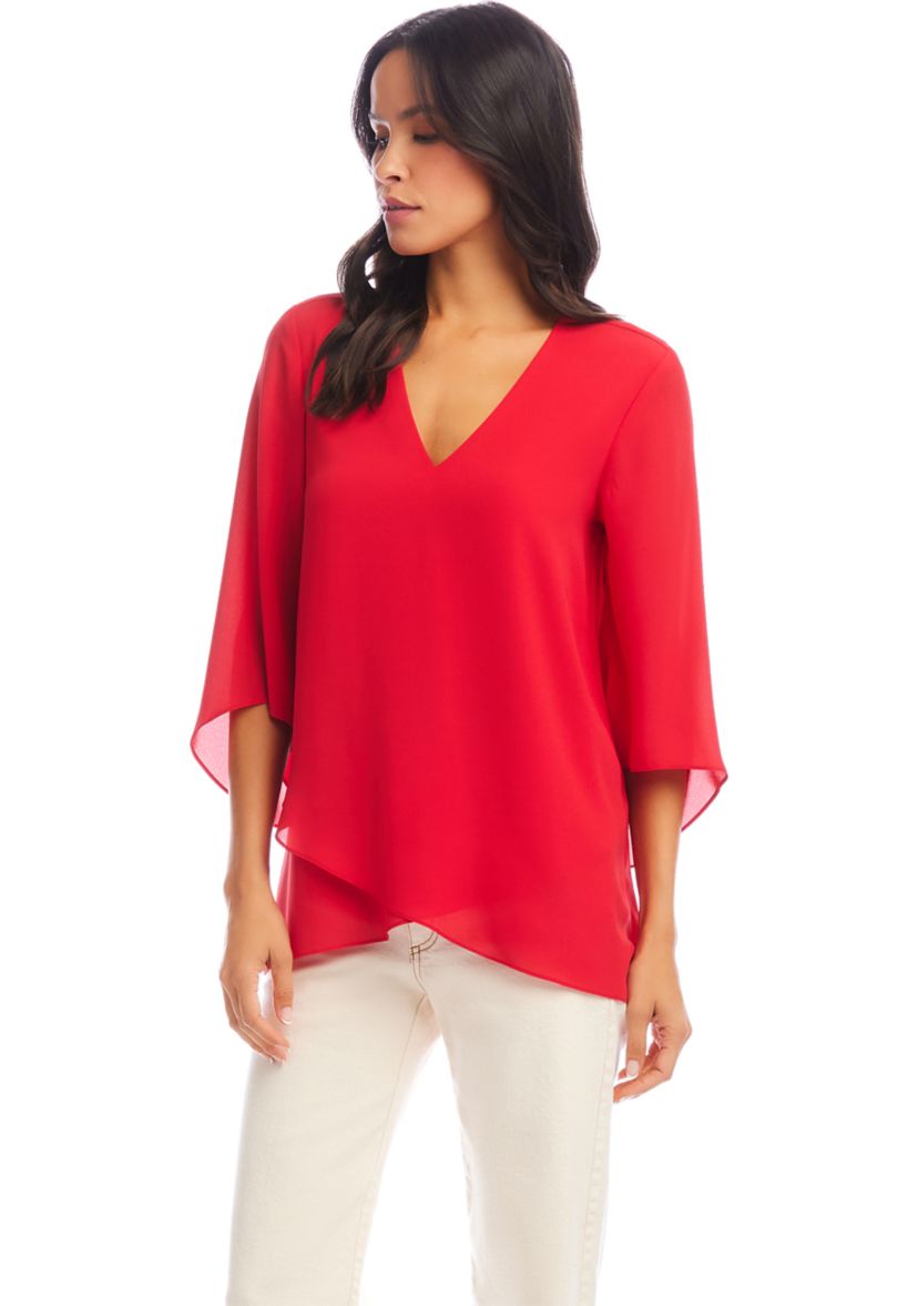 Womens Bracelet Sleeve Asymmetric Top