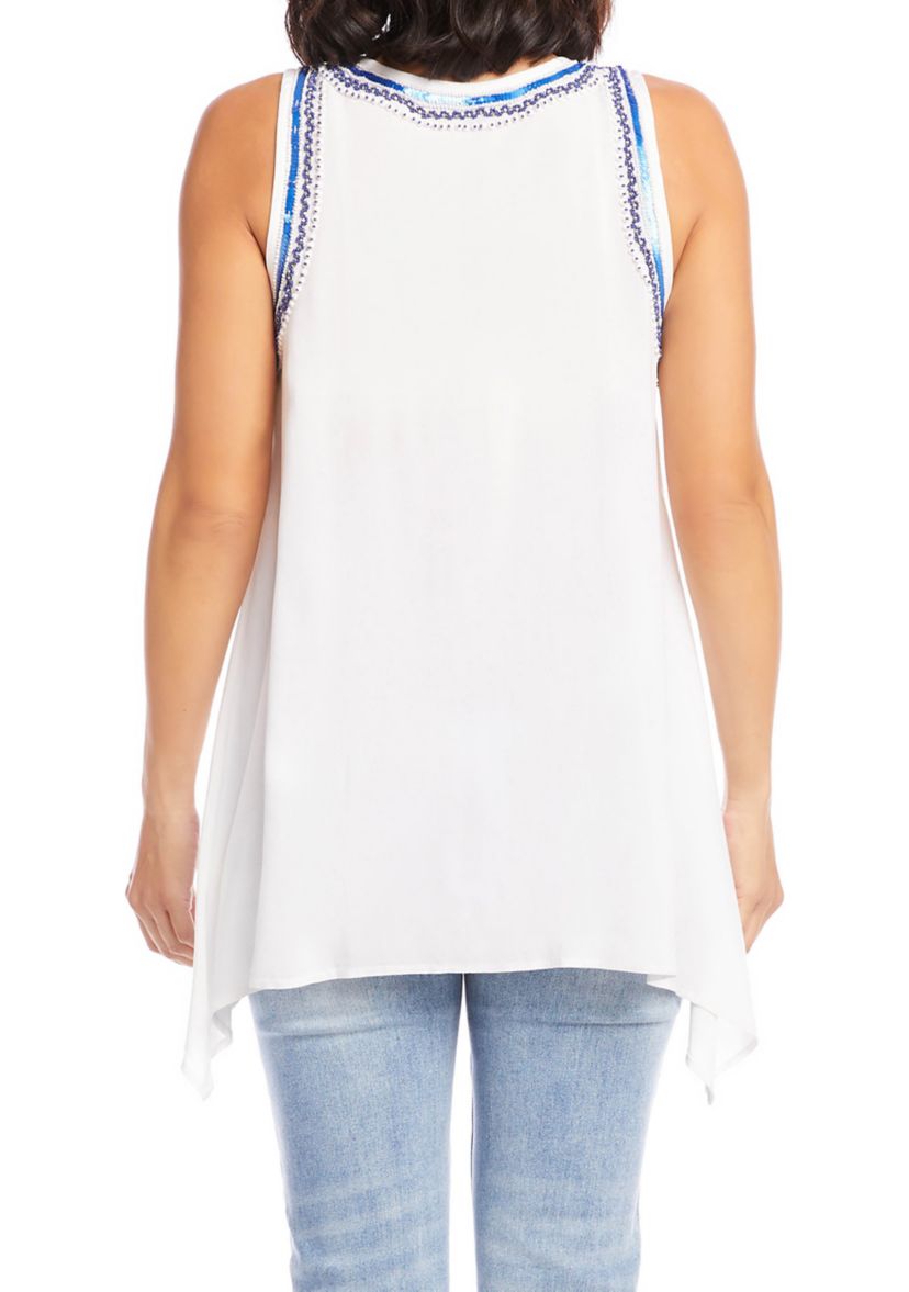 Womens Beaded Tank
