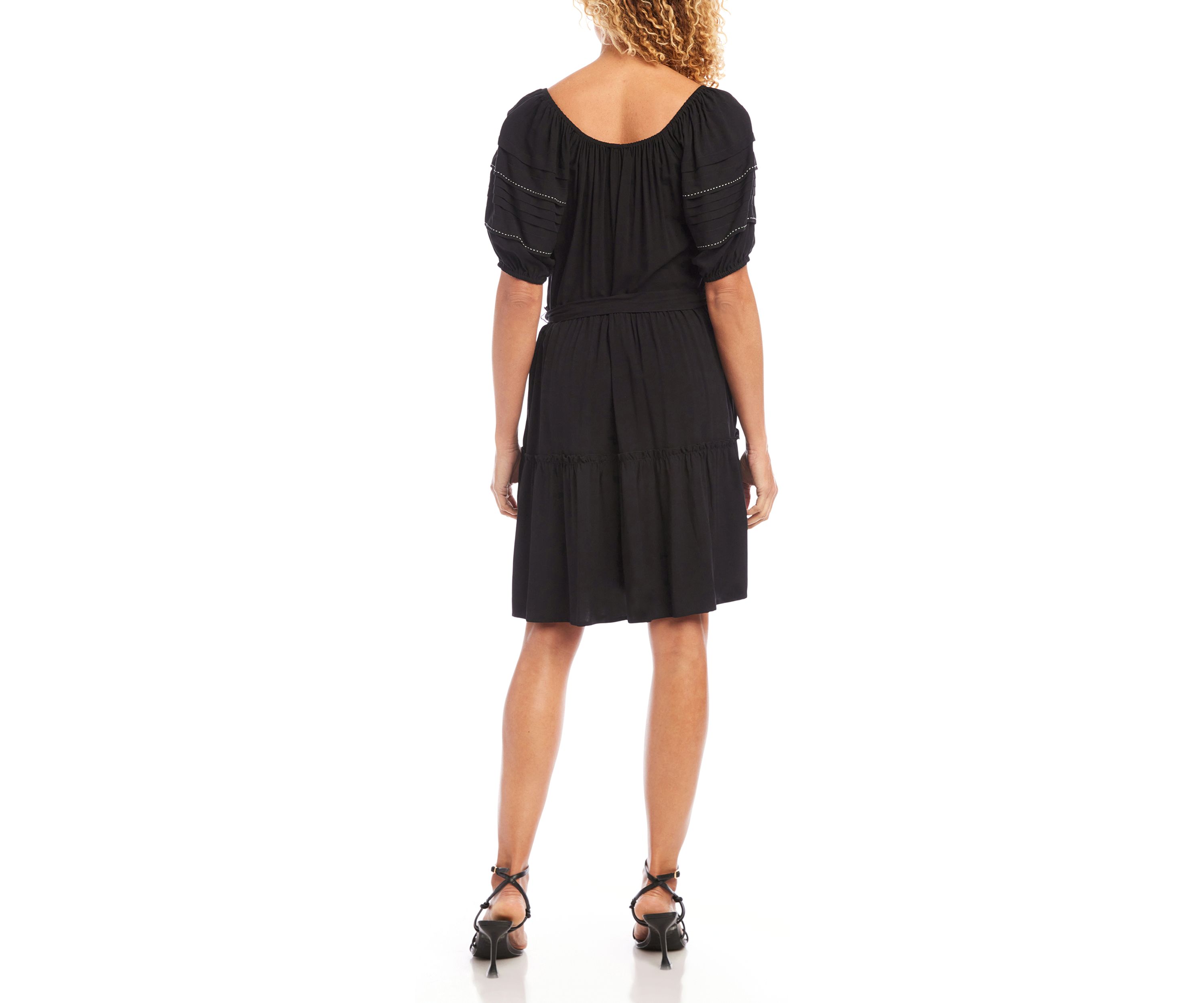Womens Short Sleeve Tiered Dress