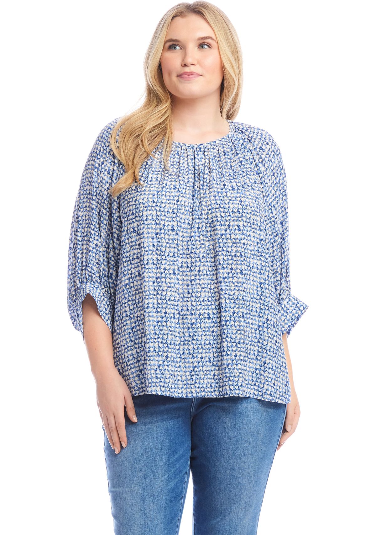 Plus Size Blouson Sleeve Top