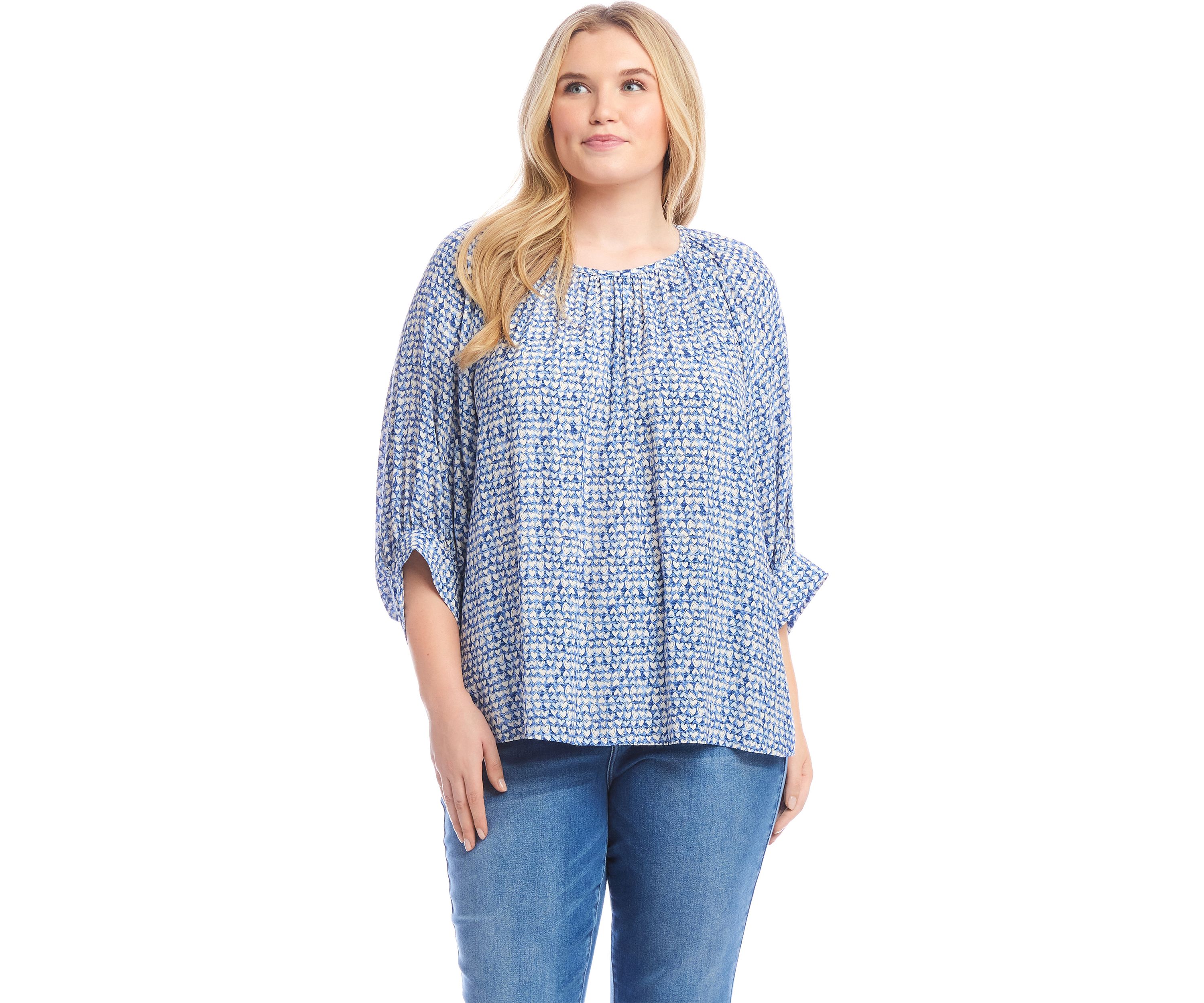 Plus Size Blouson Sleeve Top