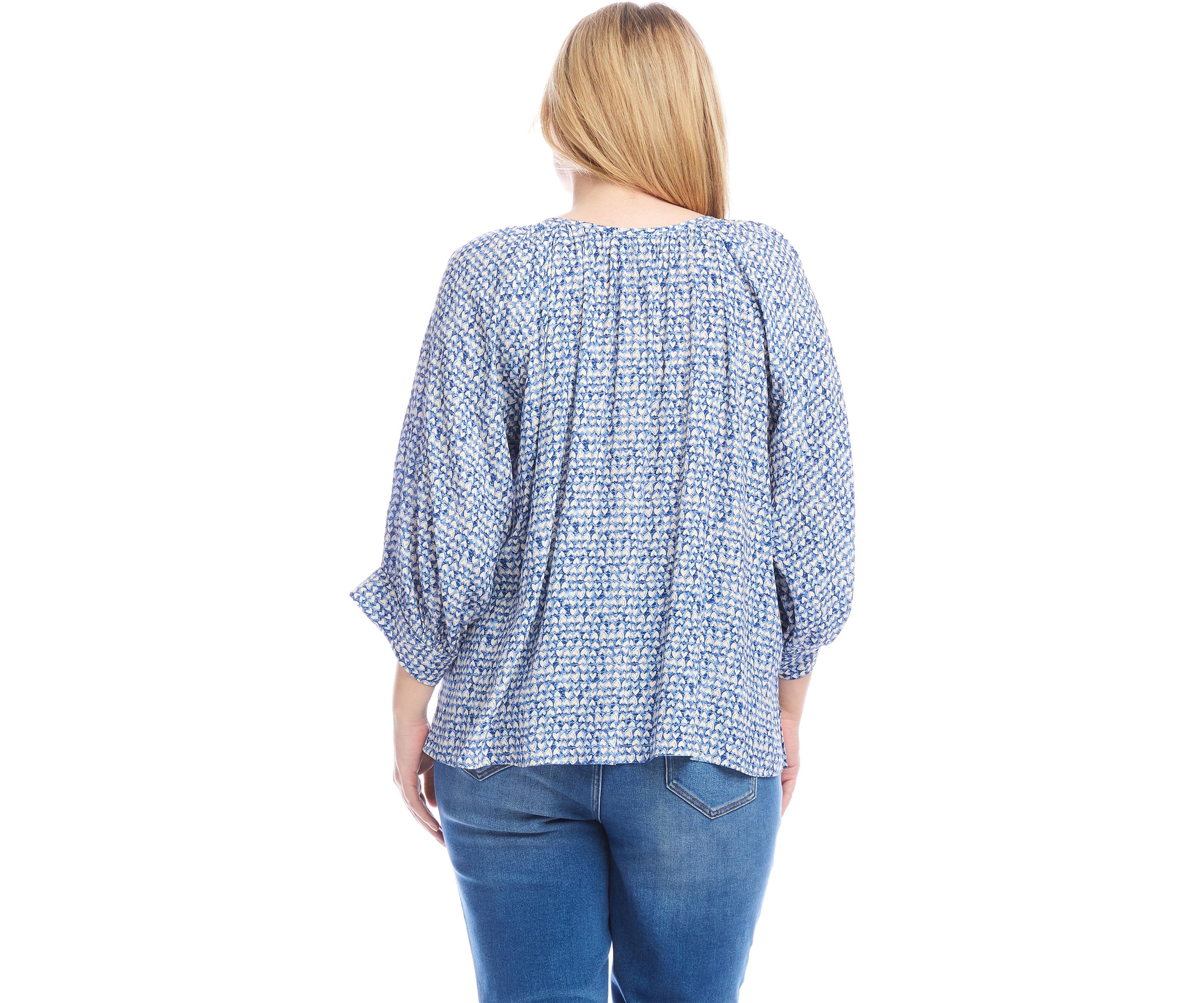 Plus Size Blouson Sleeve Top