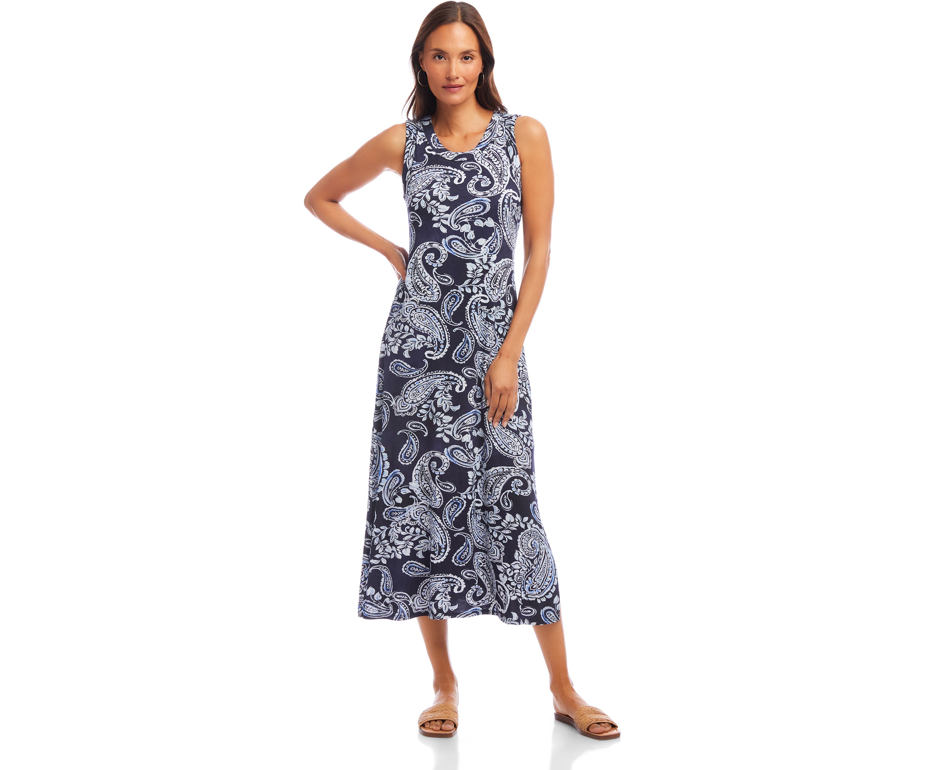 Petite Size Sleeveless Midi Dress