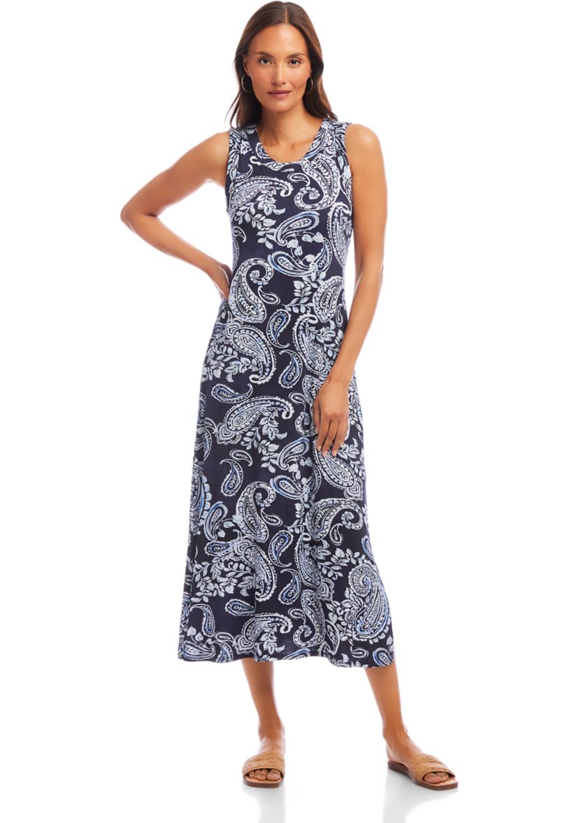 Petite Size Sleeveless Midi Dress