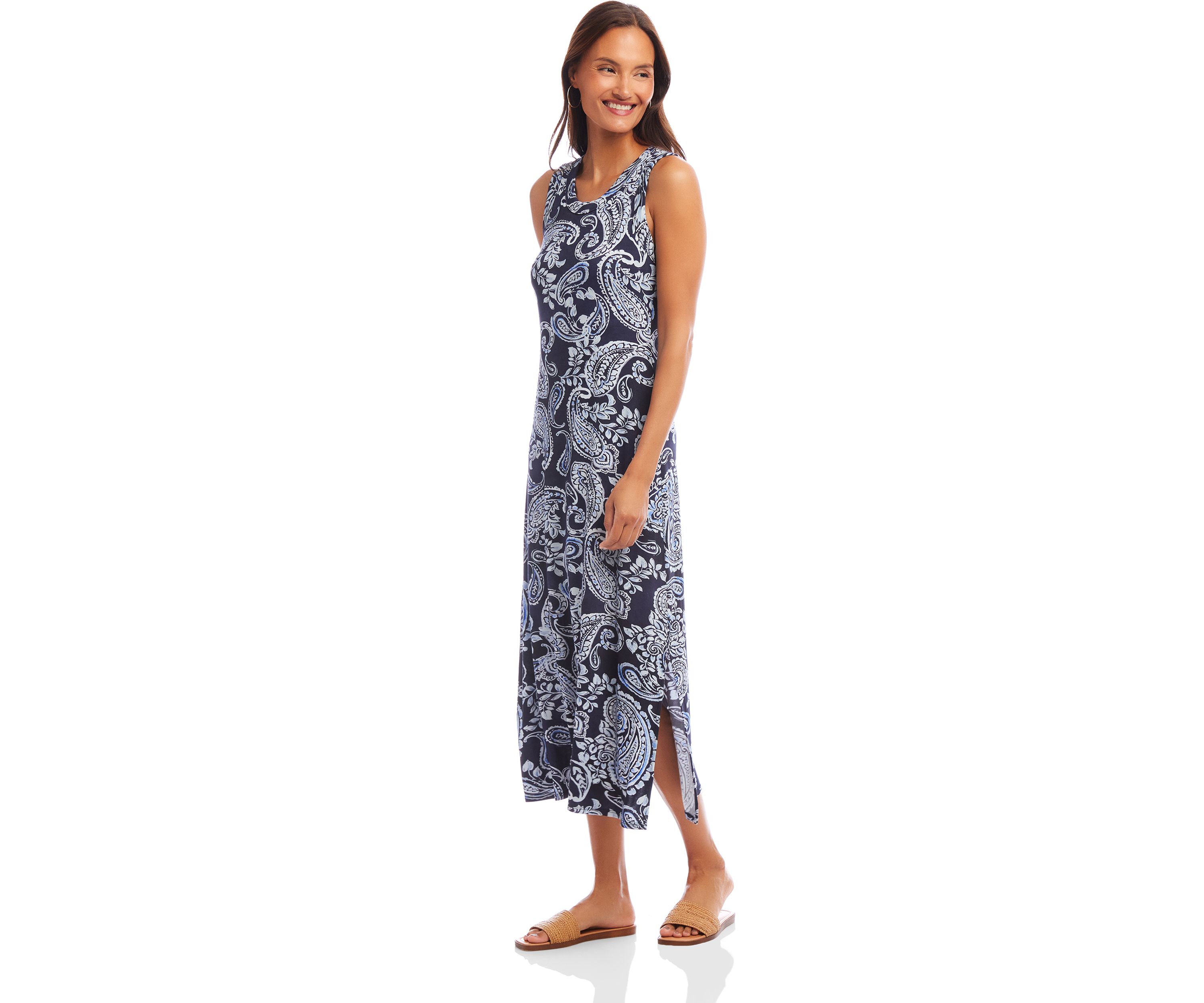Petite Size Sleeveless Midi Dress
