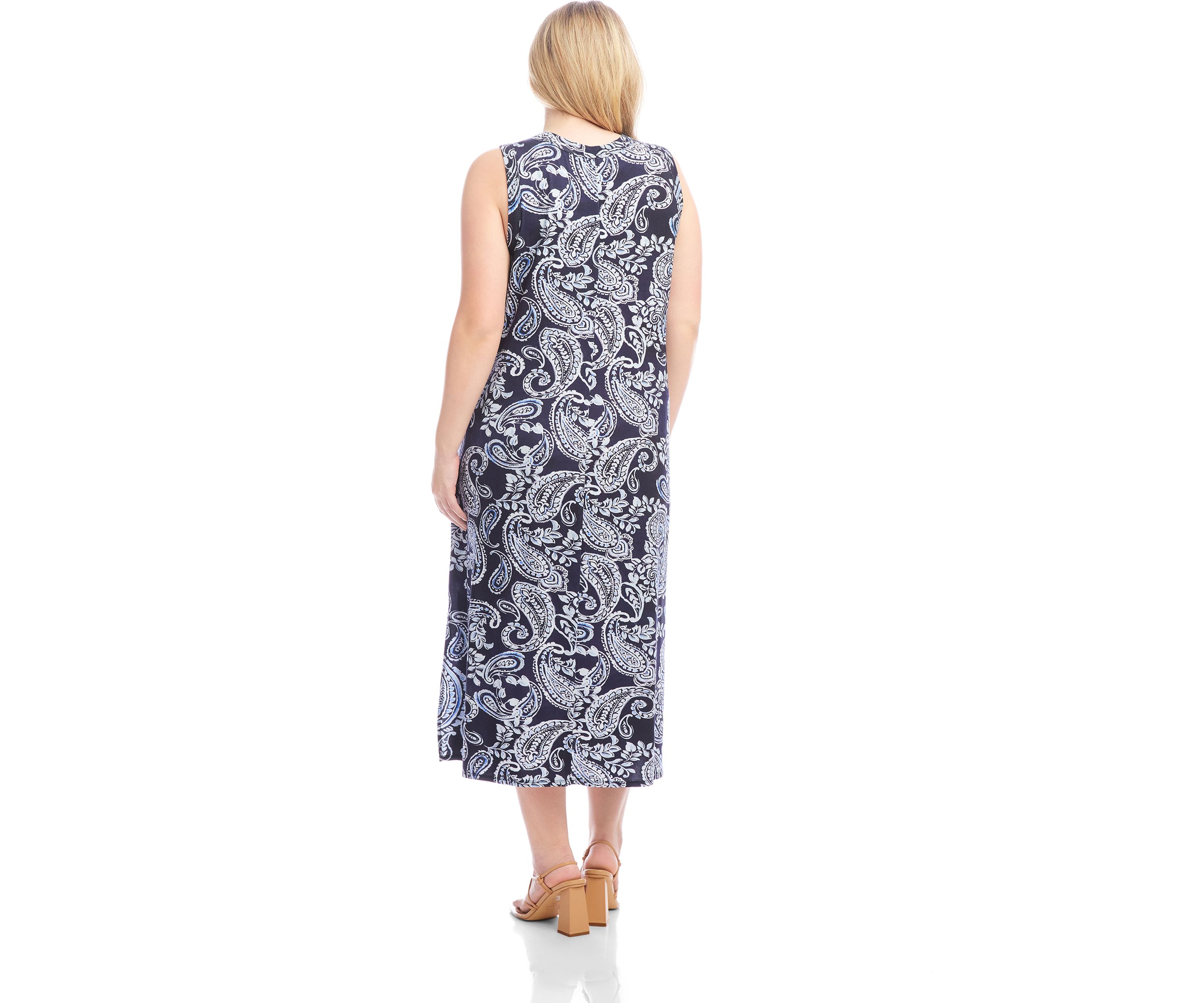 Plus Size Sleeveless Midi Dress