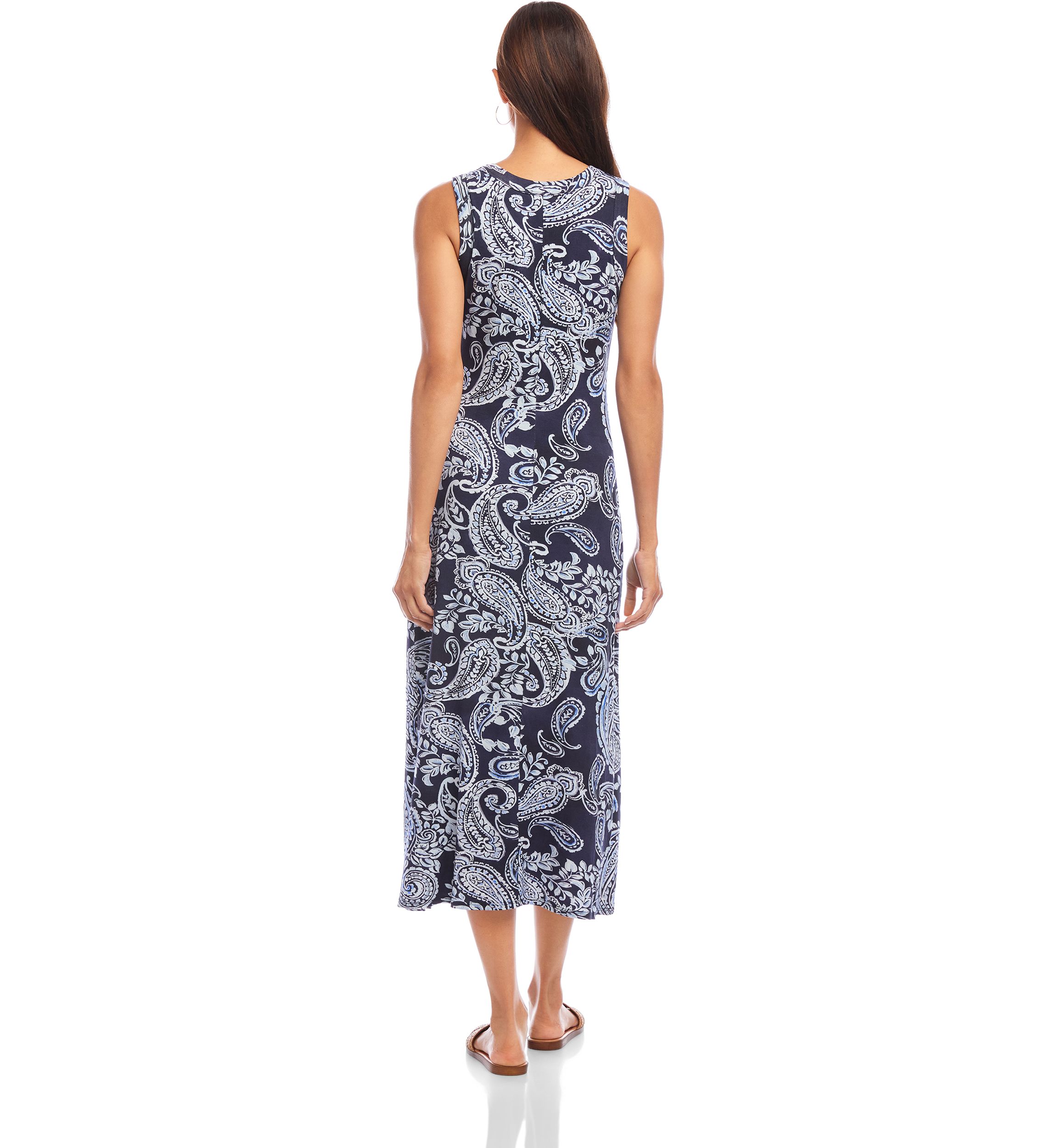 Womens Sleeveless Midi Dress
