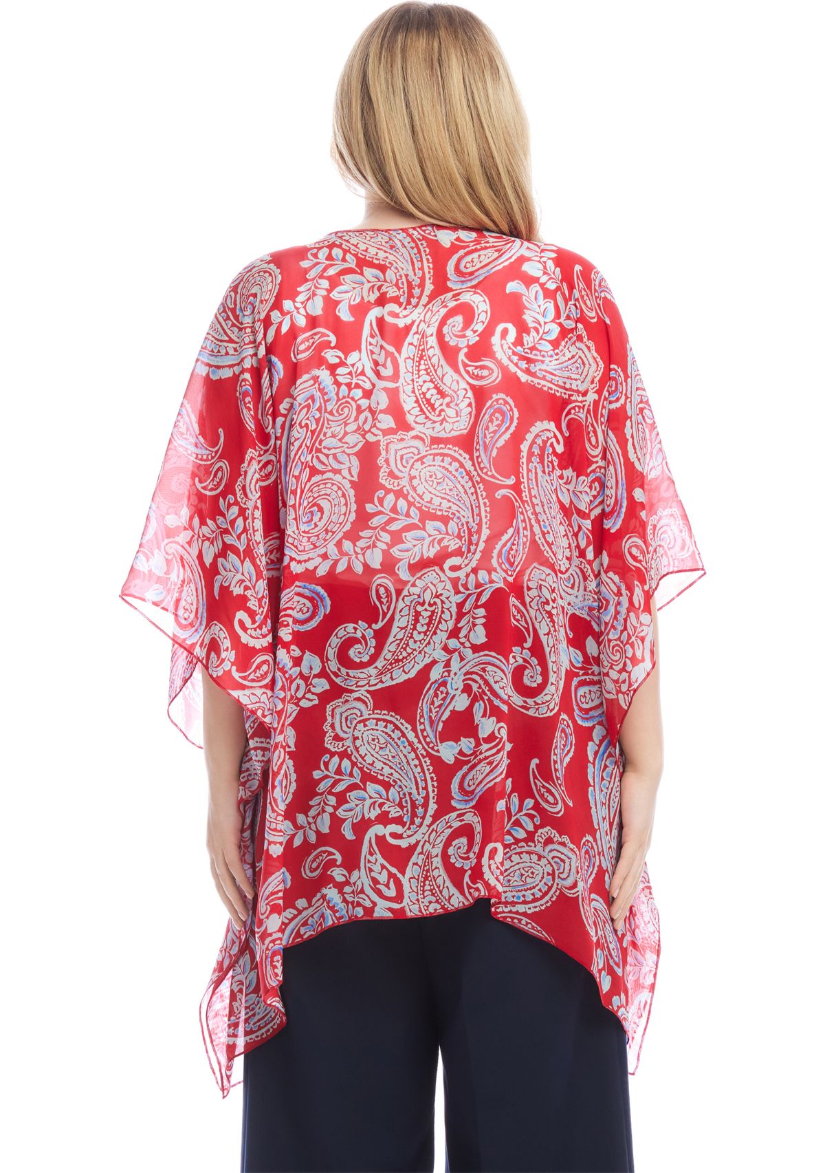 Plus Size Open Front Kimono