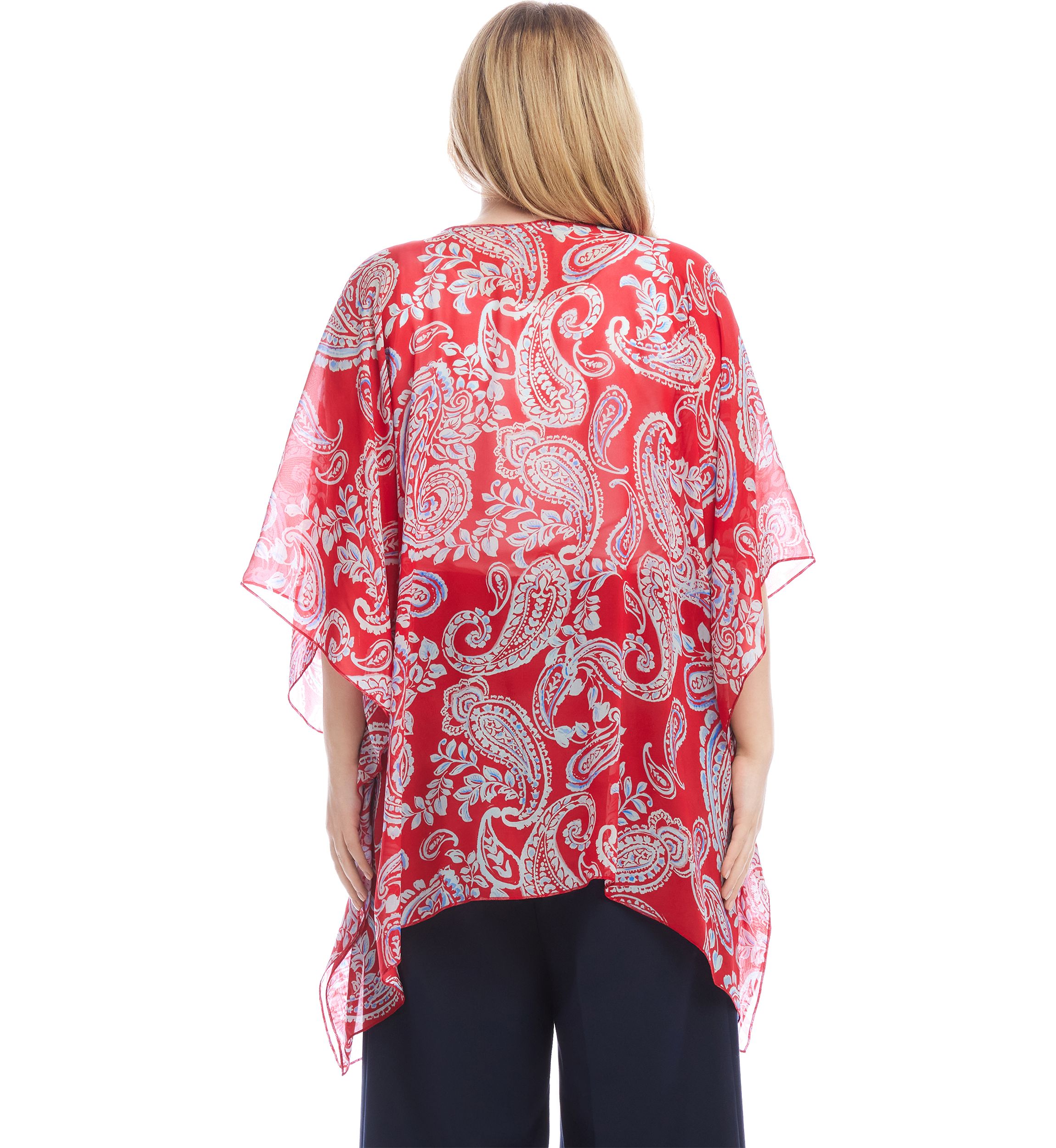 Plus Size Open Front Kimono