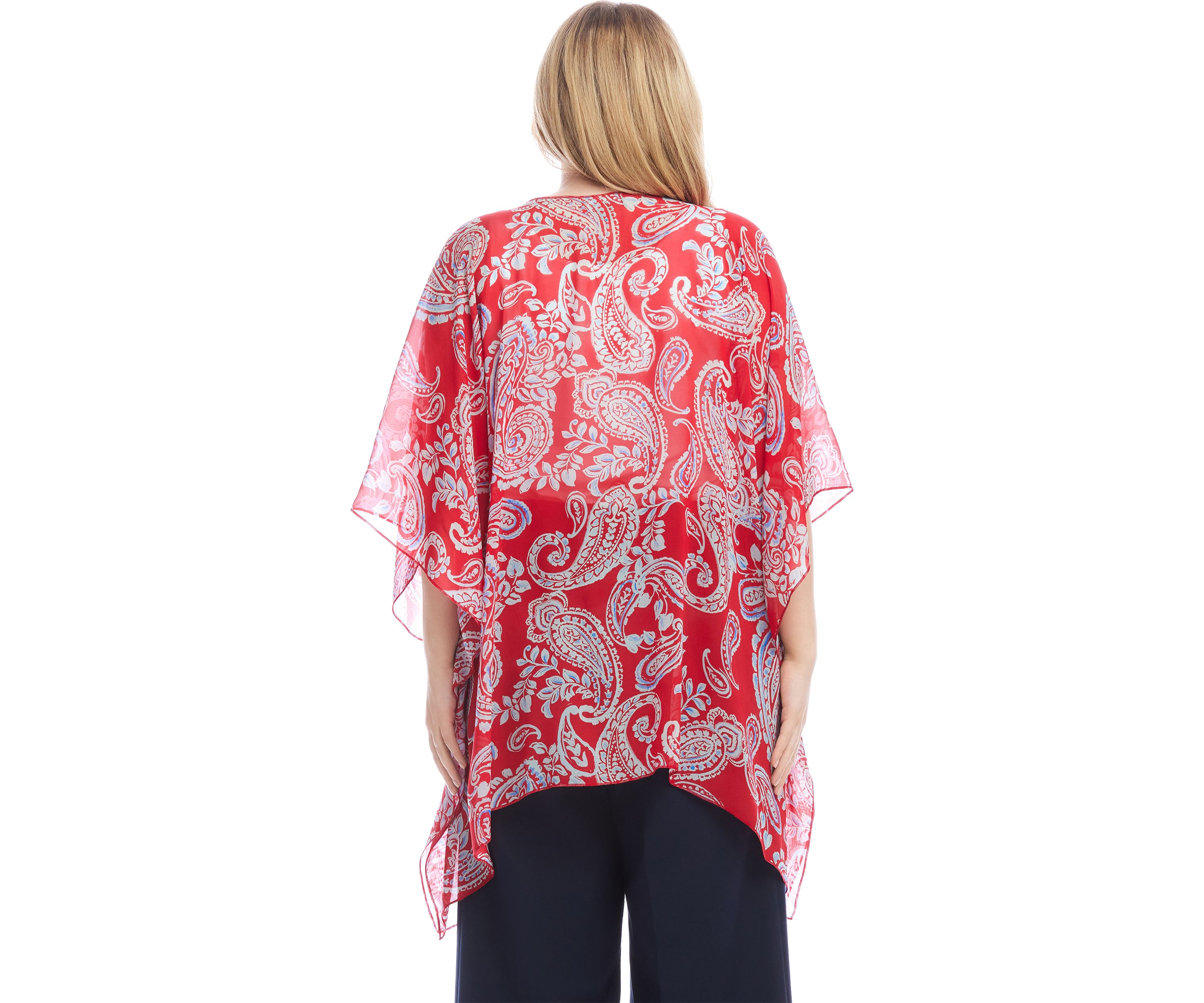 Plus Size Open Front Kimono