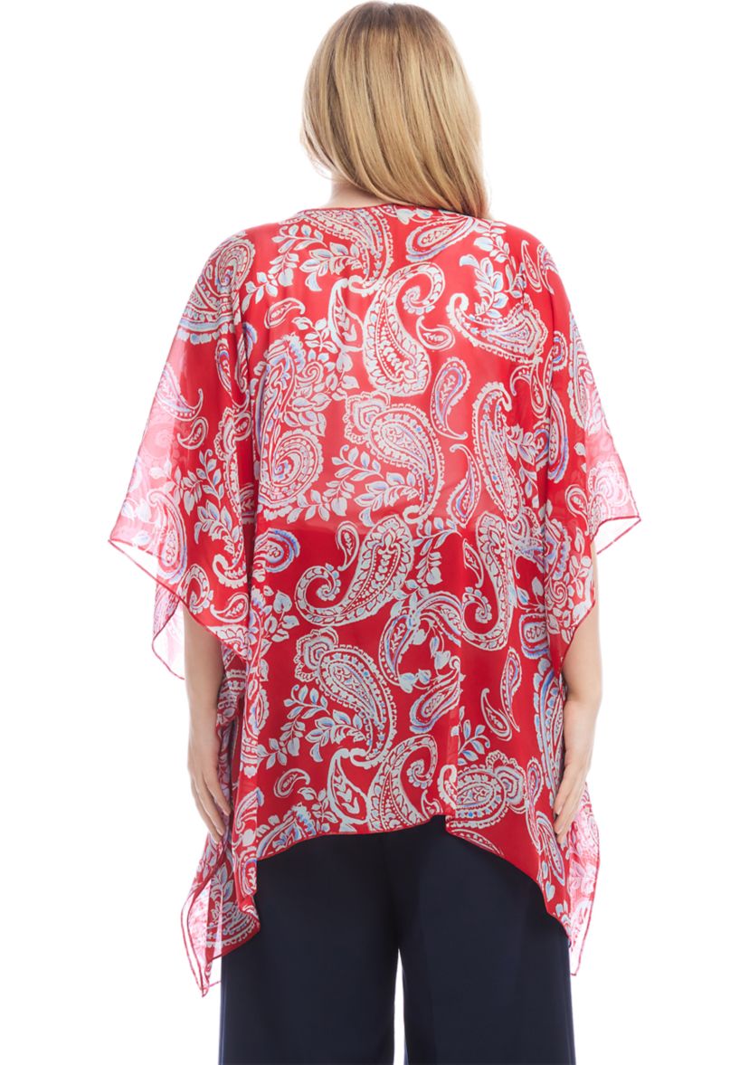 Plus Size Open Front Kimono