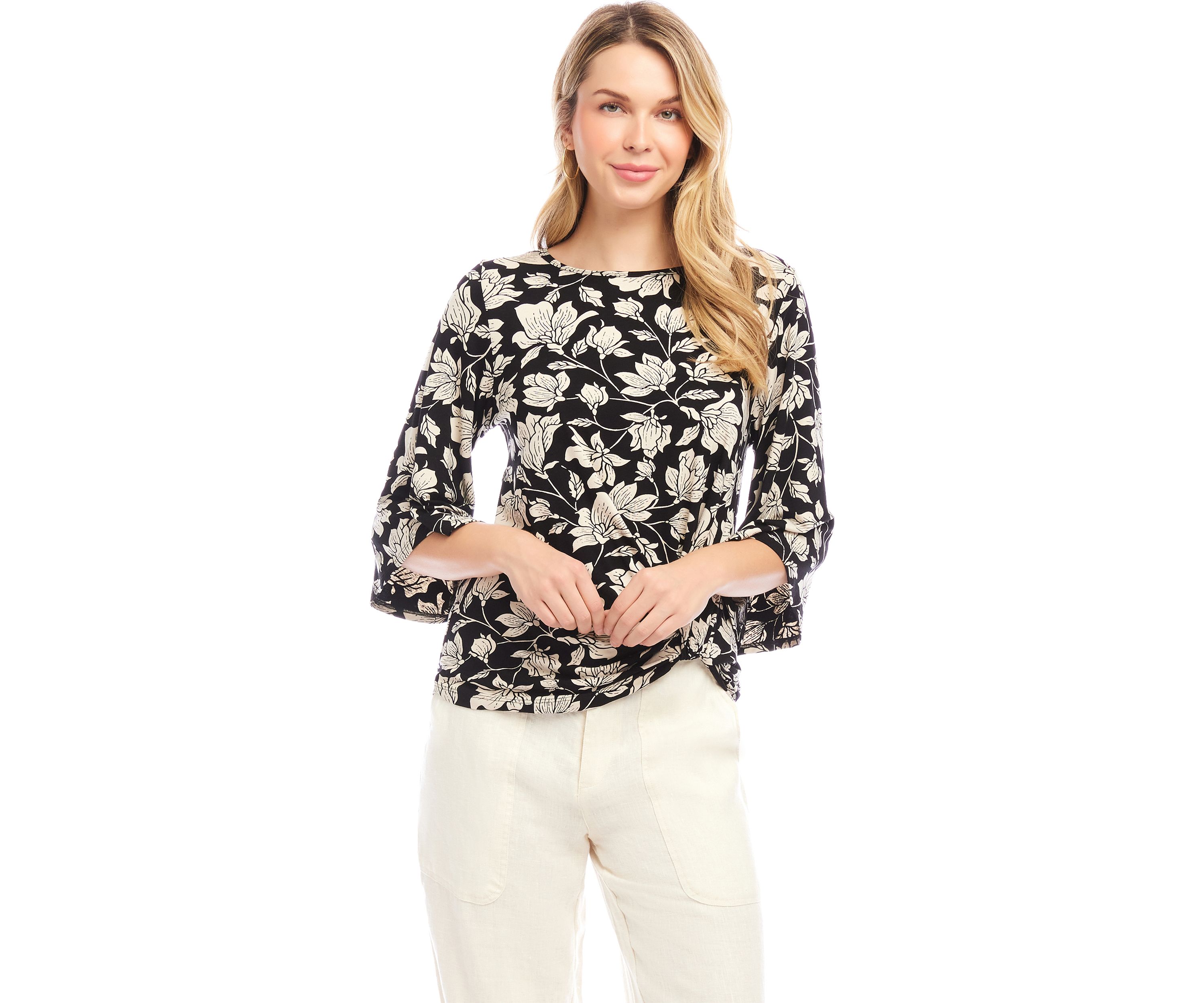 Petite Flare Sleeve Pick Up Top