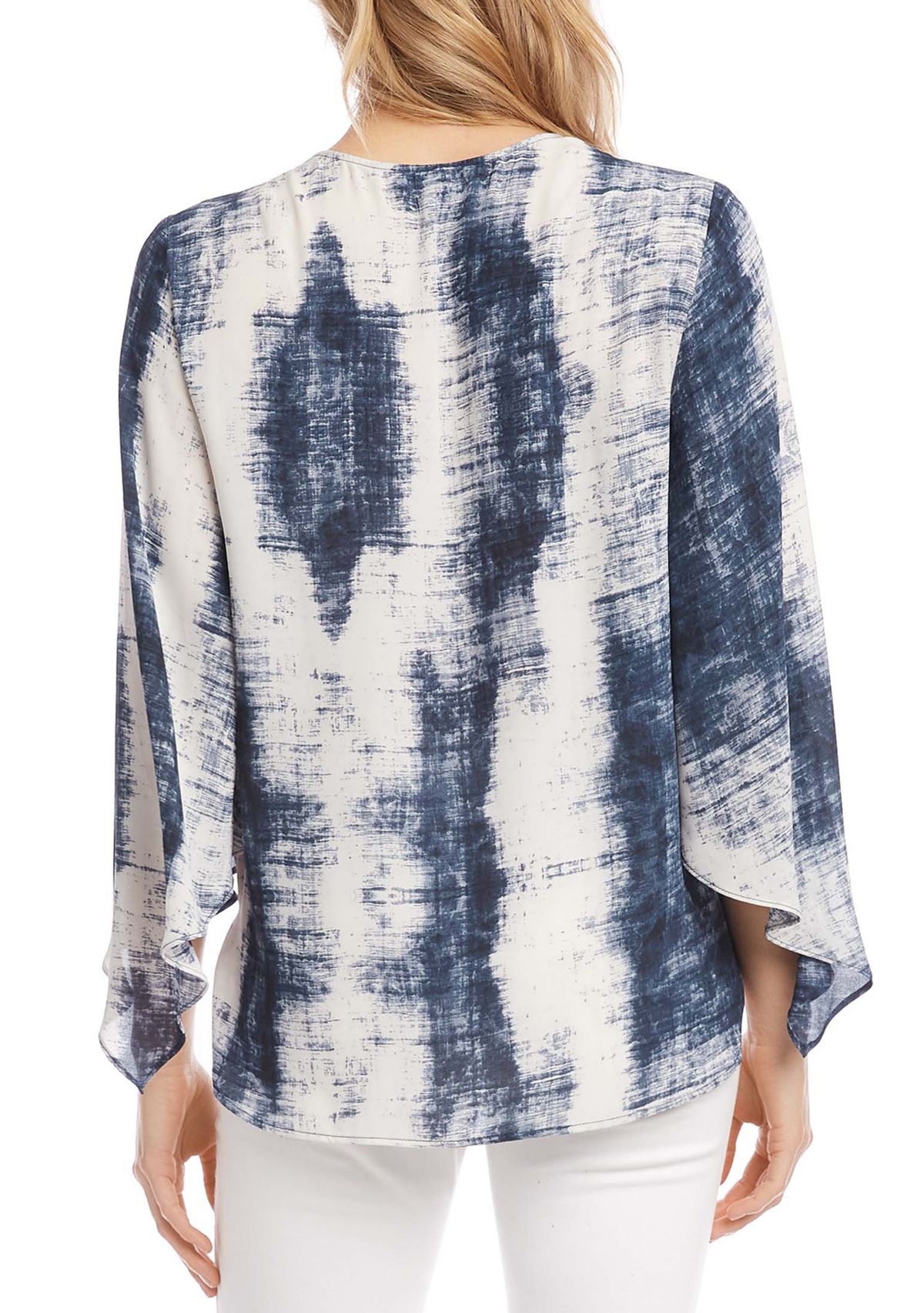 Womens Flare Sleeve Crossover Top 